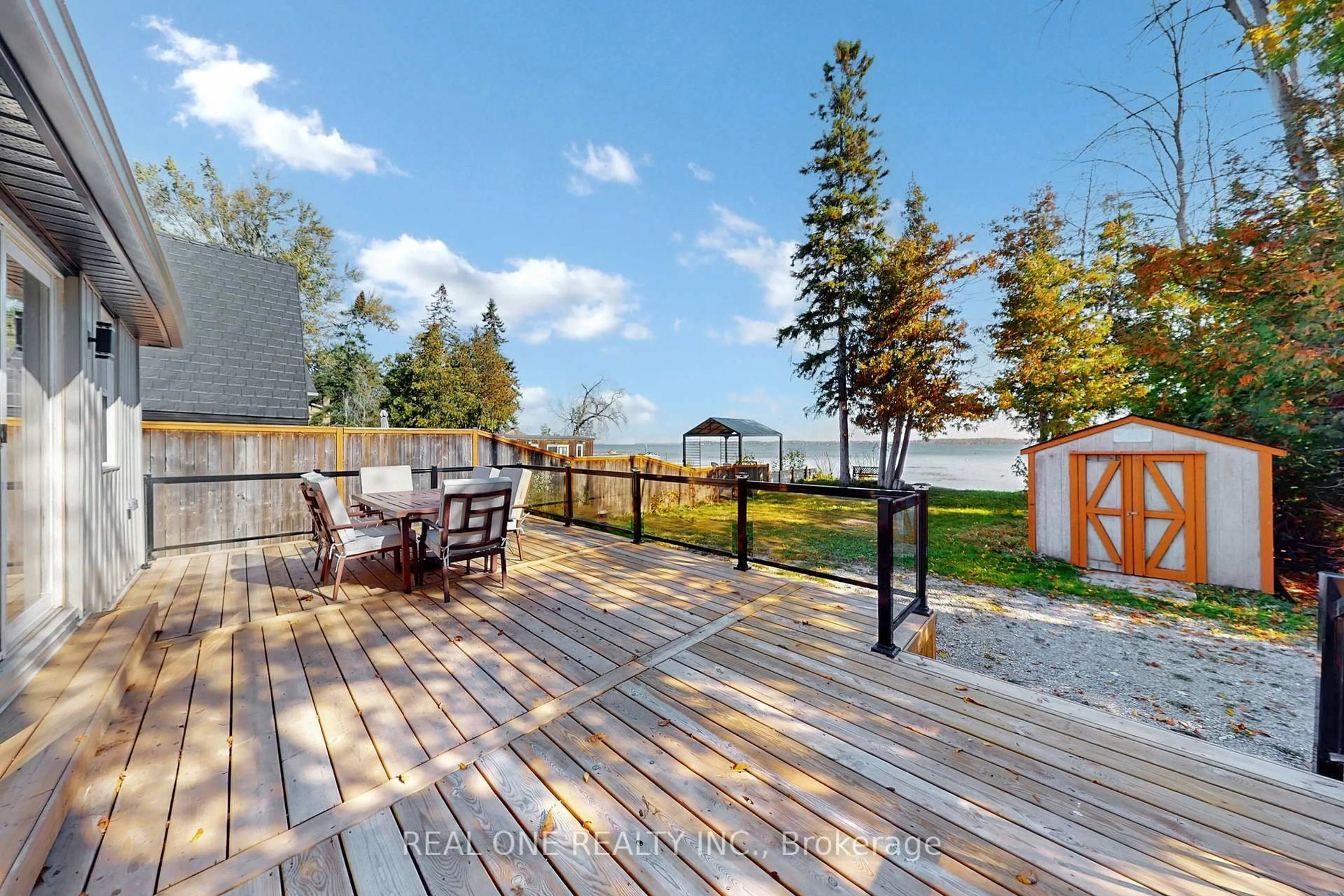 Patio, water/lake/river/ocean view for 241 Rockaway Beach Pl, Innisfil Ontario L0L 1K0