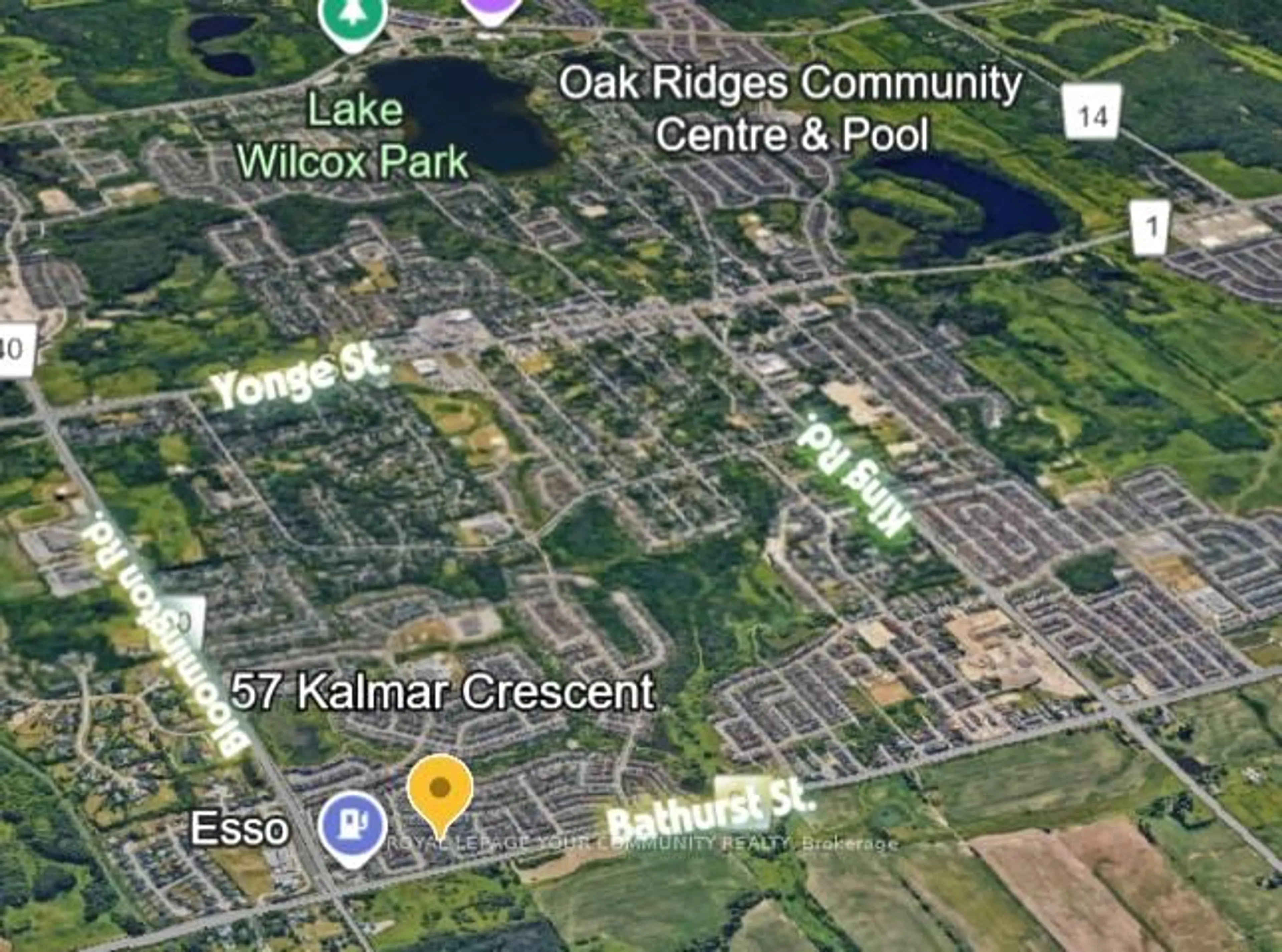 Picture of a map for 57 Kalmar Cres, Richmond Hill Ontario L4E 3Z4