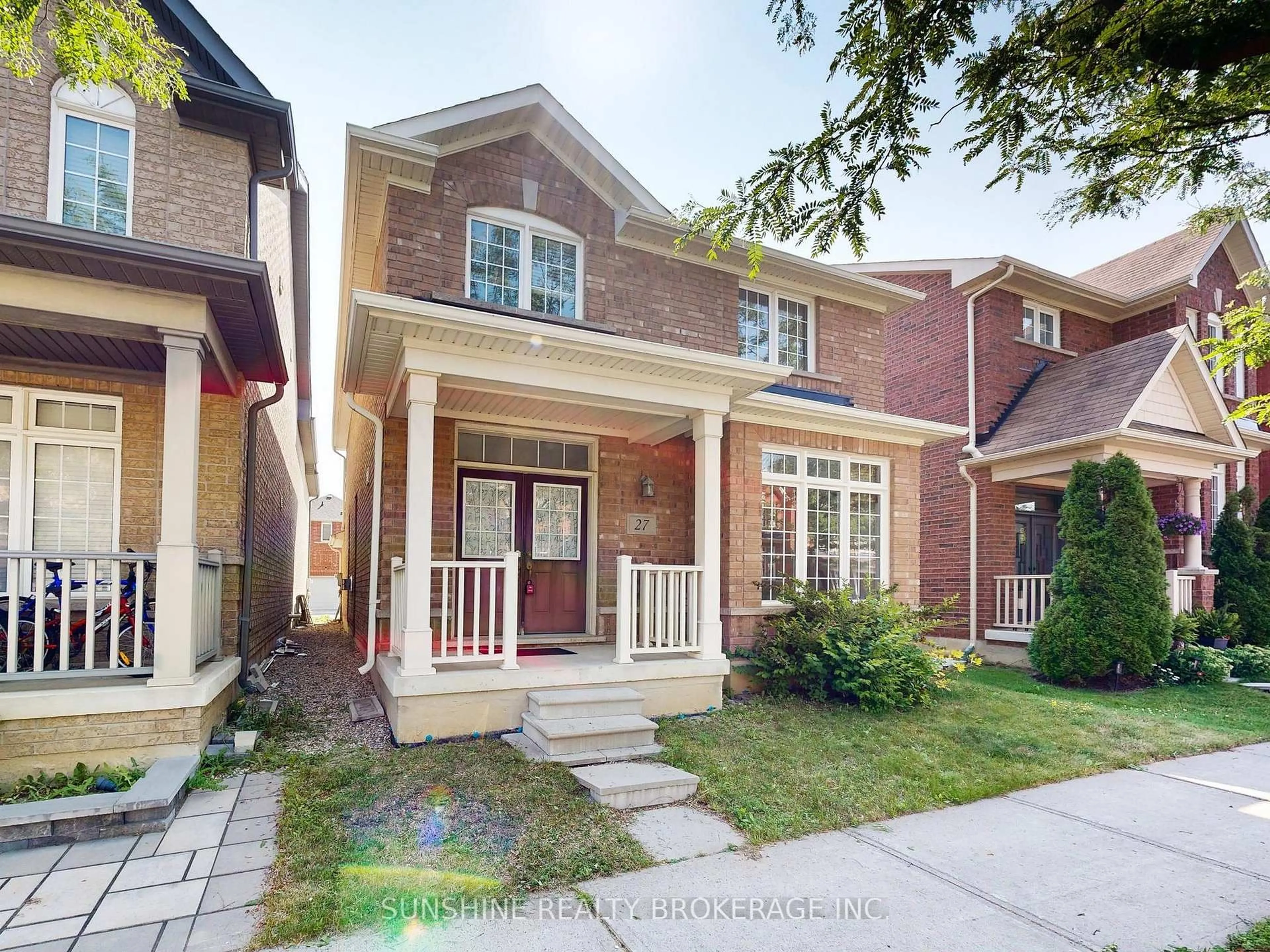 Home with brick exterior material, street for 27 Harlan St, Markham Ontario L6B 0R8