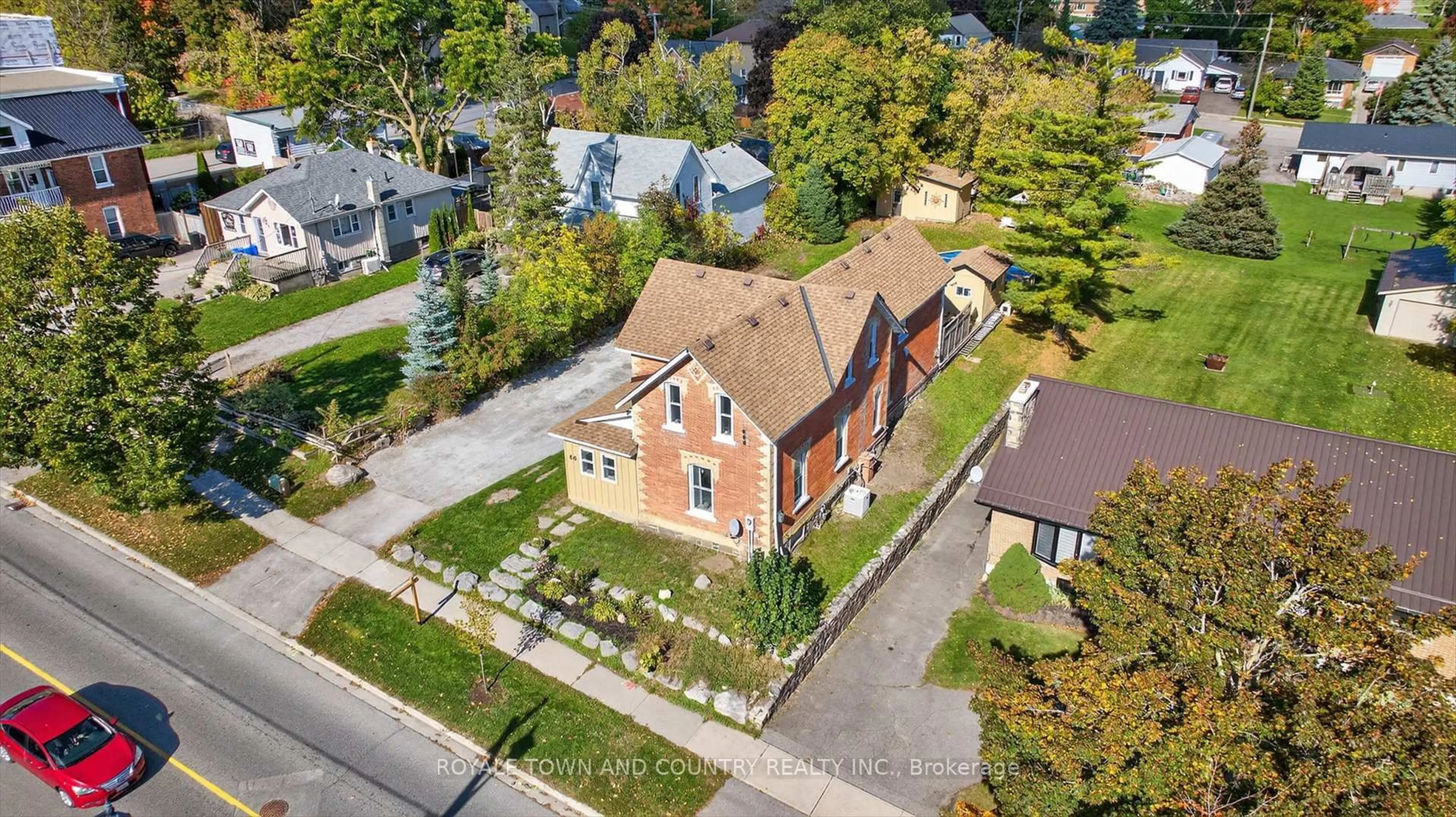 A pic from outside/outdoor area/front of a property/back of a property/a pic from drone, street for 60 River St, Brock Ontario L0C 1H0