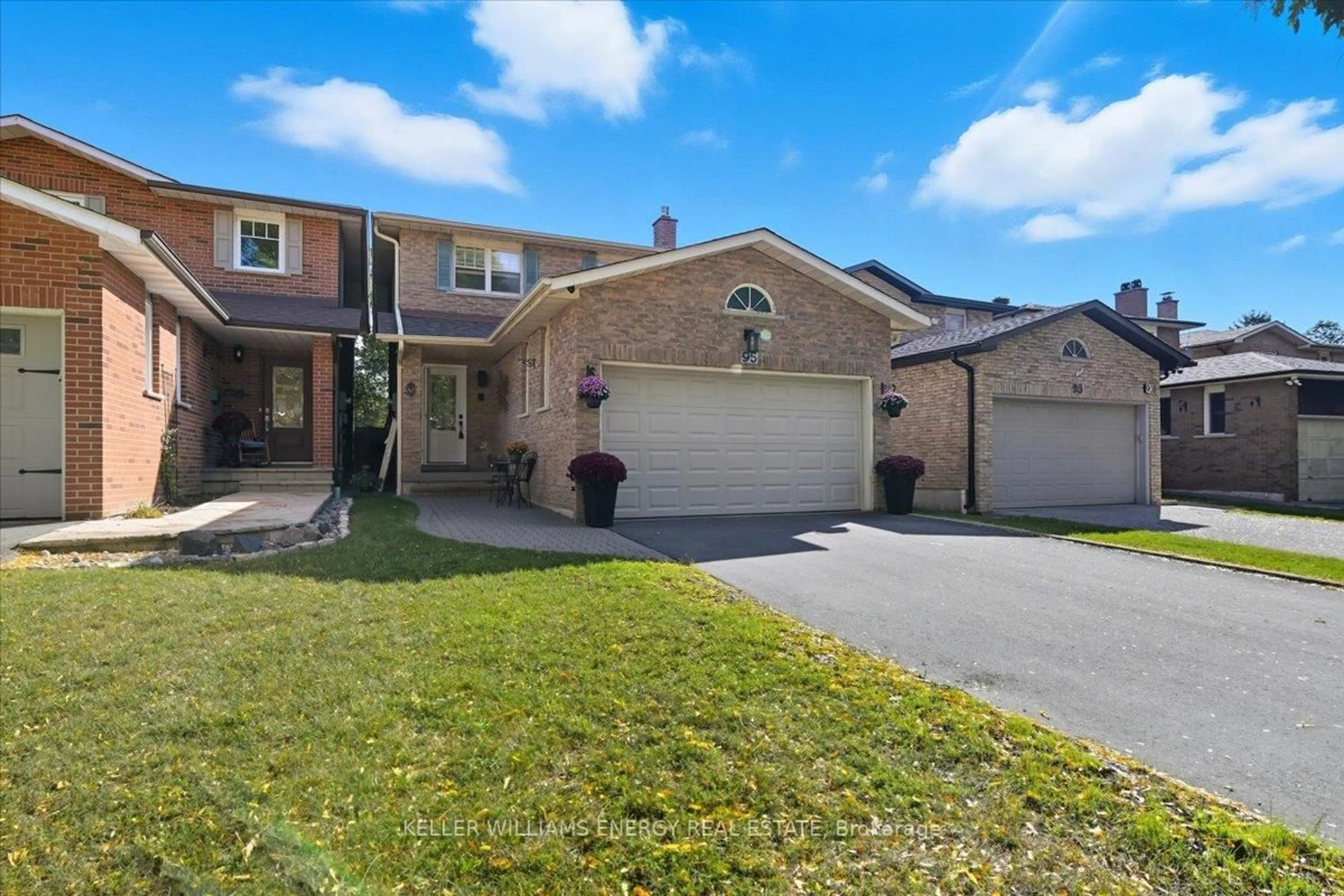 Home with brick exterior material, street for 95 Delmark Blvd, Markham Ontario L3P 3Z7