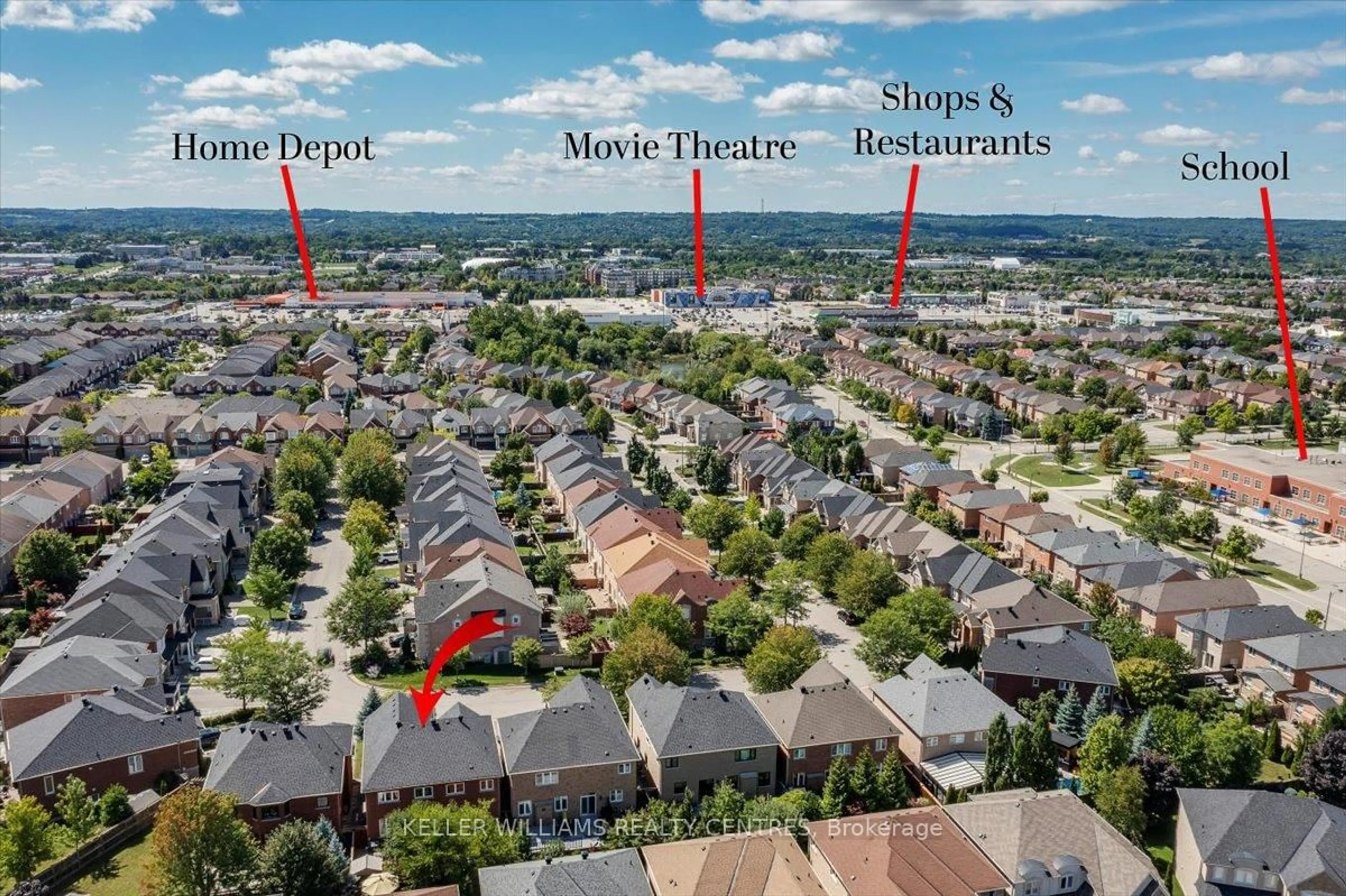 A pic from outside/outdoor area/front of a property/back of a property/a pic from drone, city buildings view from balcony for 47 Ames Cres, Aurora Ontario L4G 0C3
