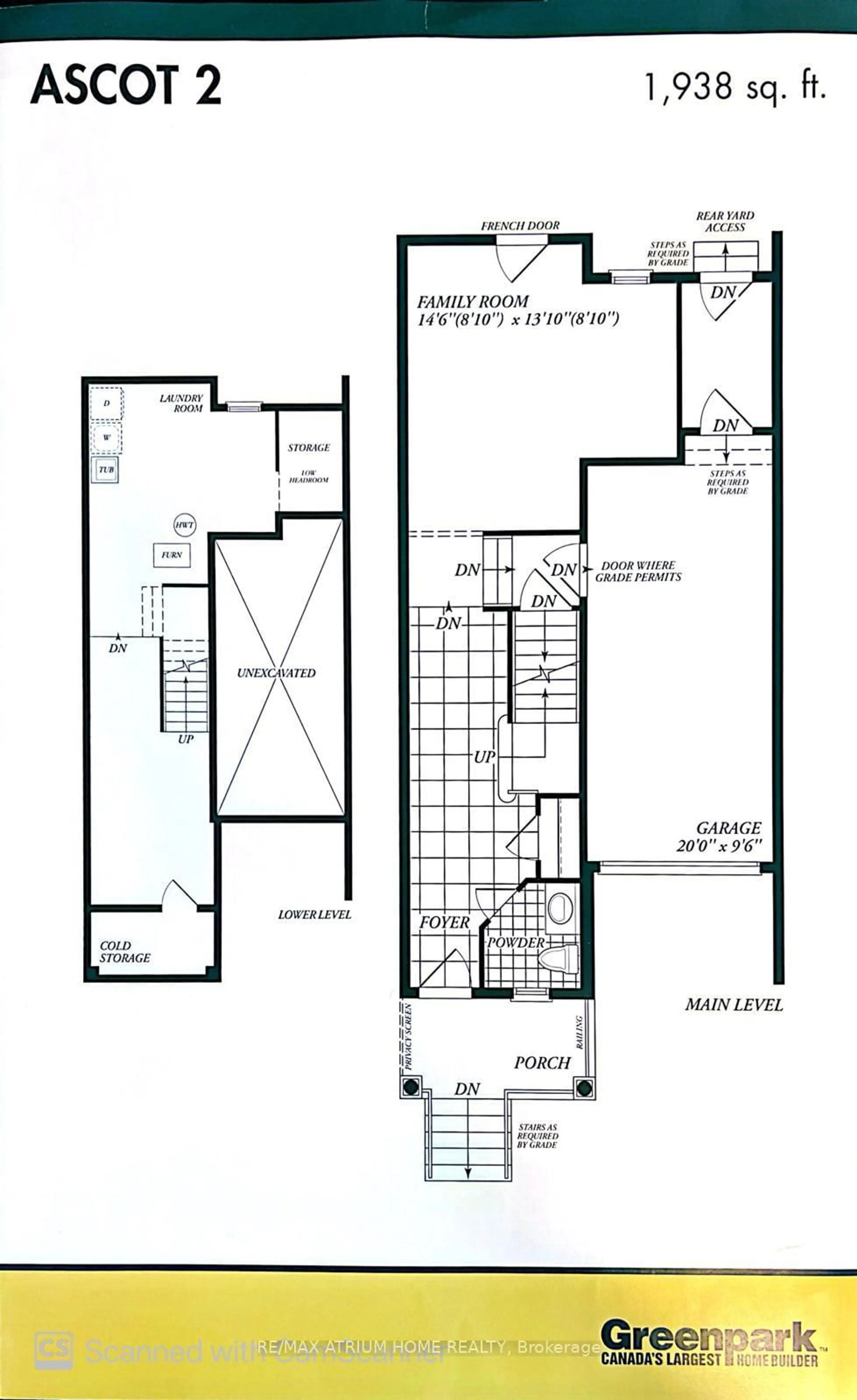 Floor plan for 284 Church St, Richmond Hill Ontario L4C 9N4