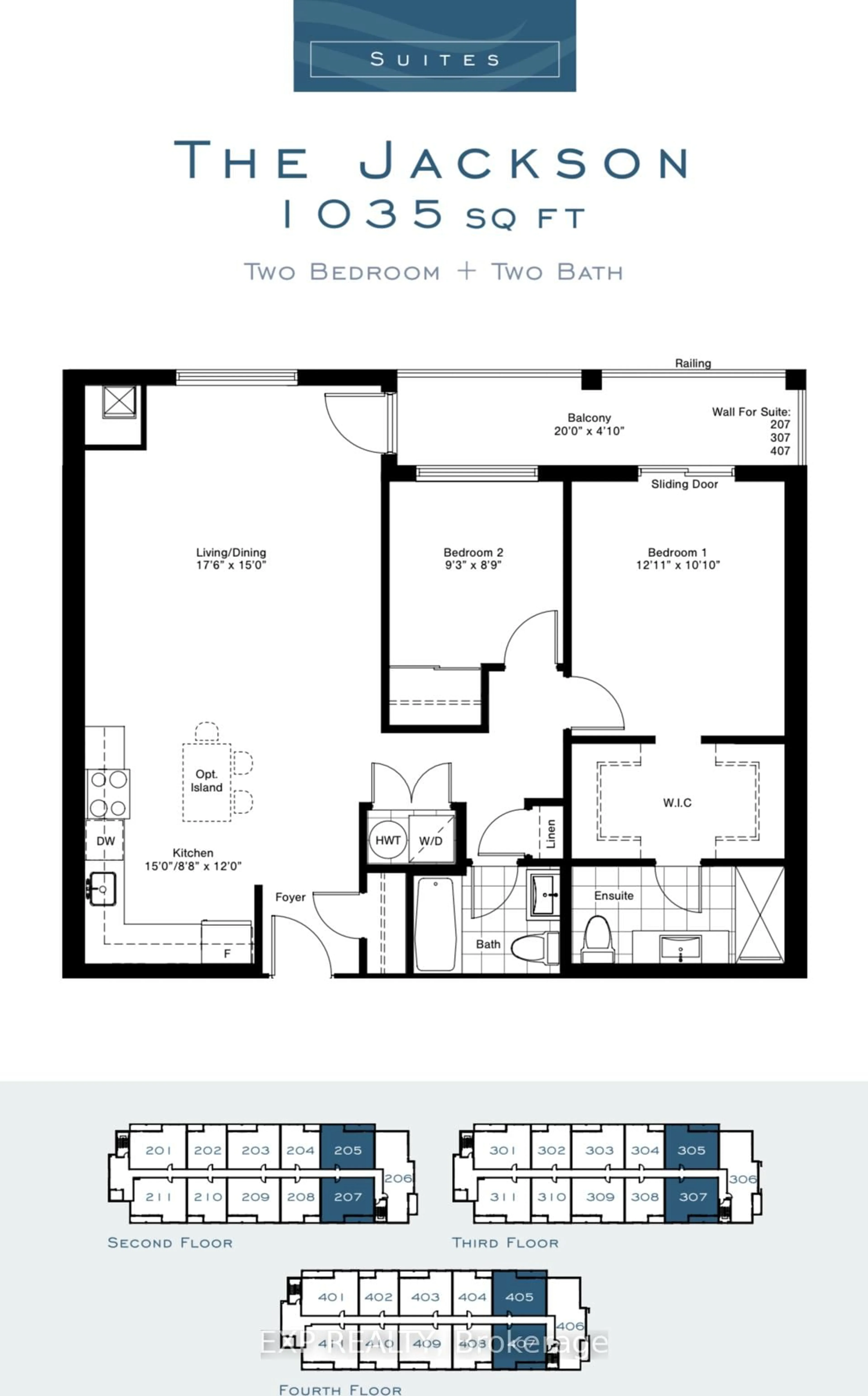 Floor plan for 110 Grew Blvd #407, Georgina Ontario L0E 1L0
