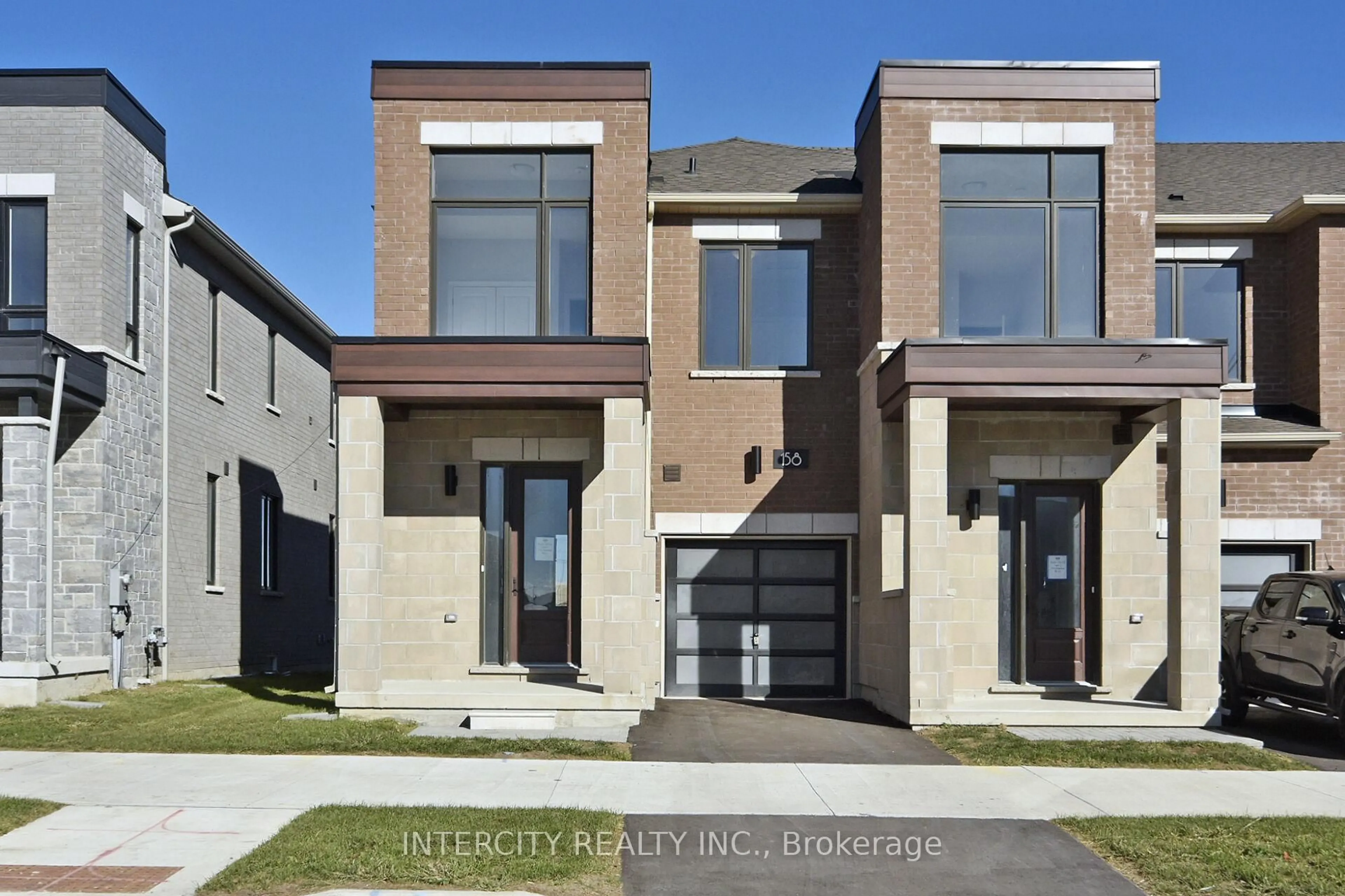 Home with brick exterior material, street for 158 Mumbai Dr, Markham Ontario L3S 3K5