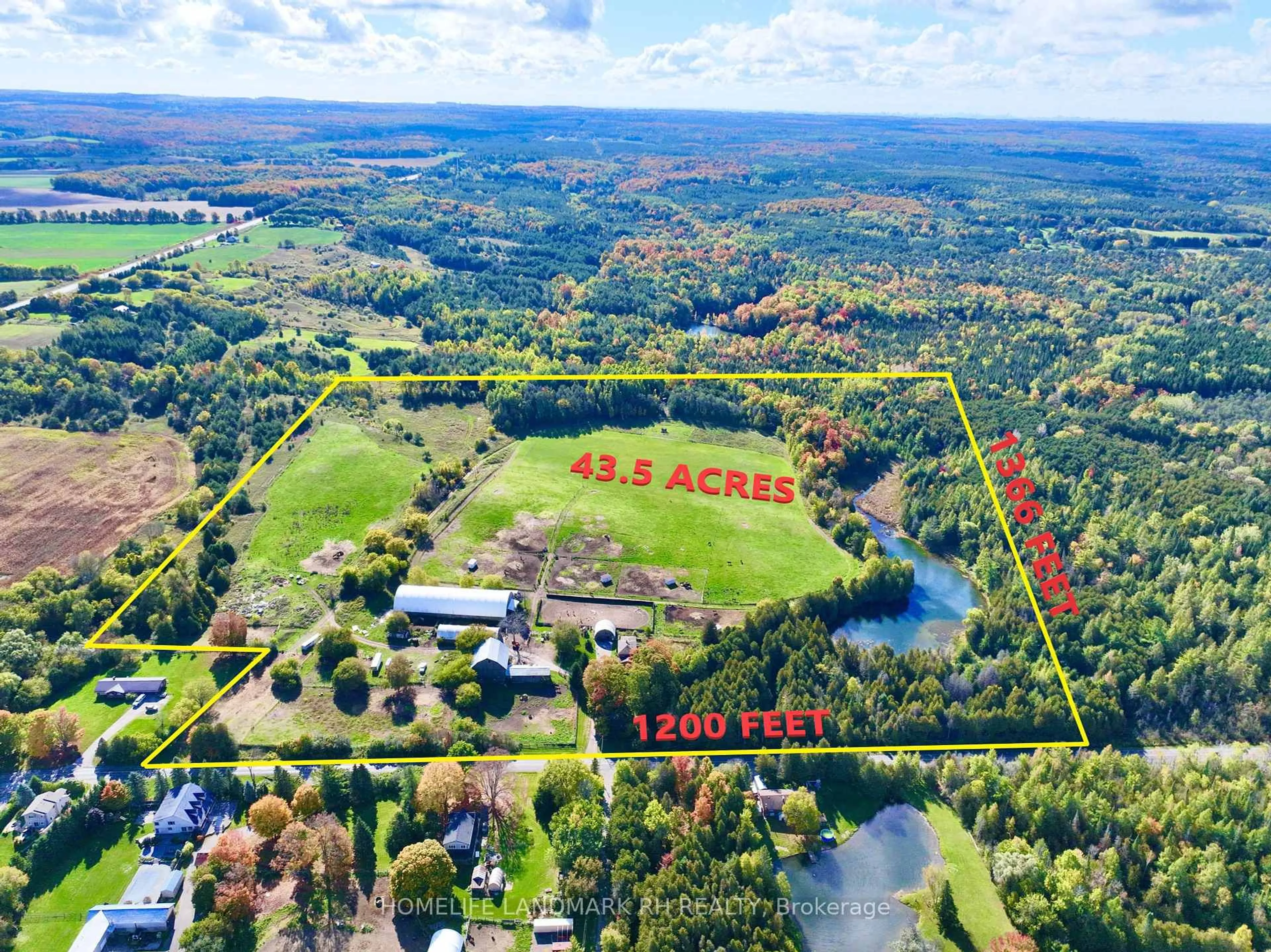 A pic from outside/outdoor area/front of a property/back of a property/a pic from drone, water/lake/river/ocean view for 5031 Herald Rd, East Gwillimbury Ontario L0G 1M0