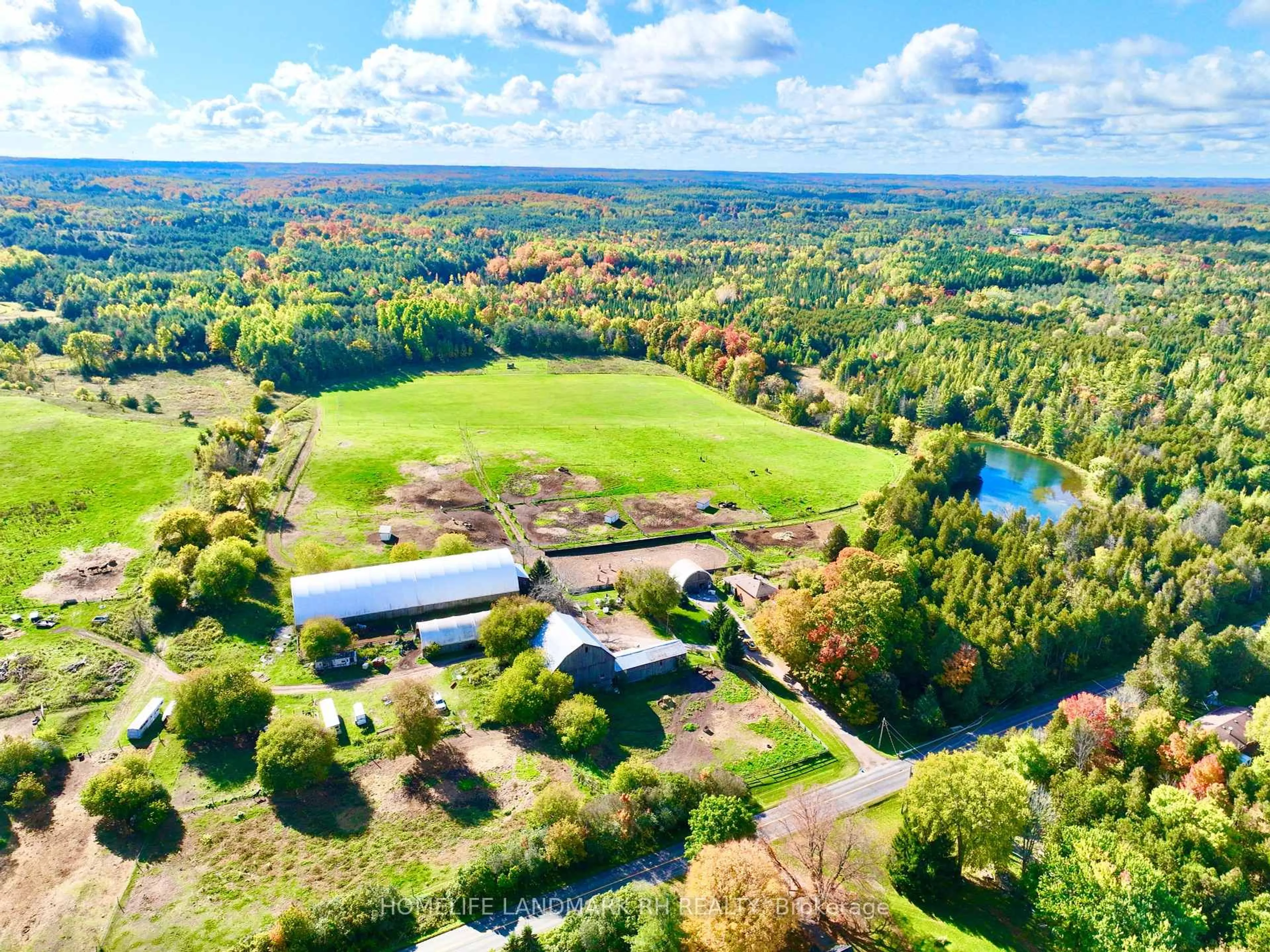A pic from outside/outdoor area/front of a property/back of a property/a pic from drone, unknown for 5031 Herald Rd, East Gwillimbury Ontario L0G 1M0