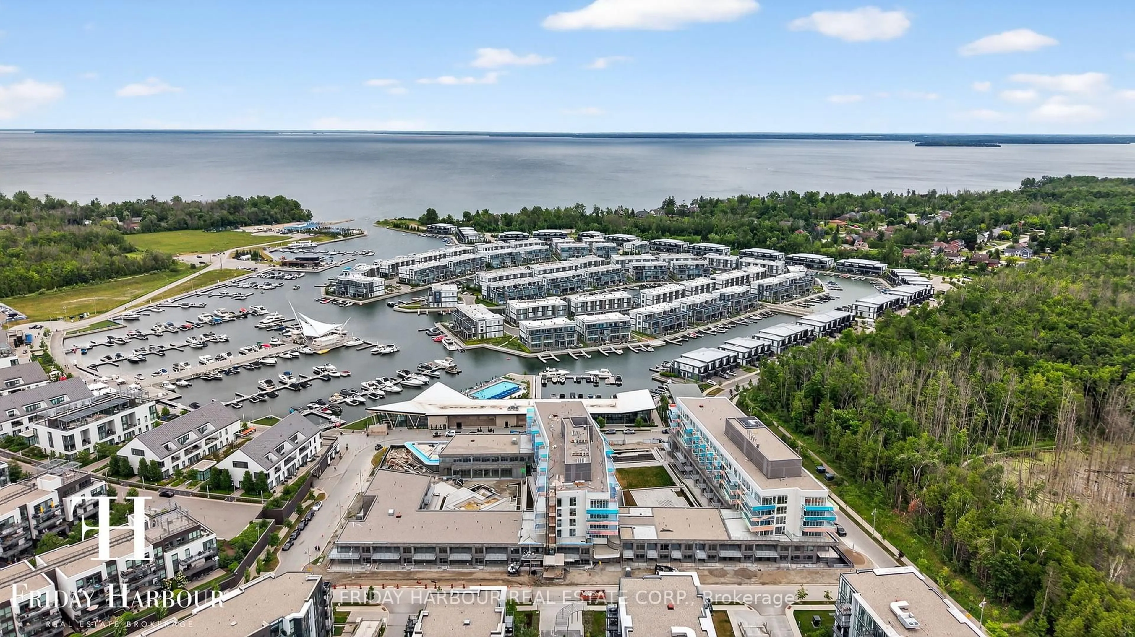 A pic from outside/outdoor area/front of a property/back of a property/a pic from drone, water/lake/river/ocean view for 333 Sunseeker Ave #416, Innisfil Ontario L9S 0R6