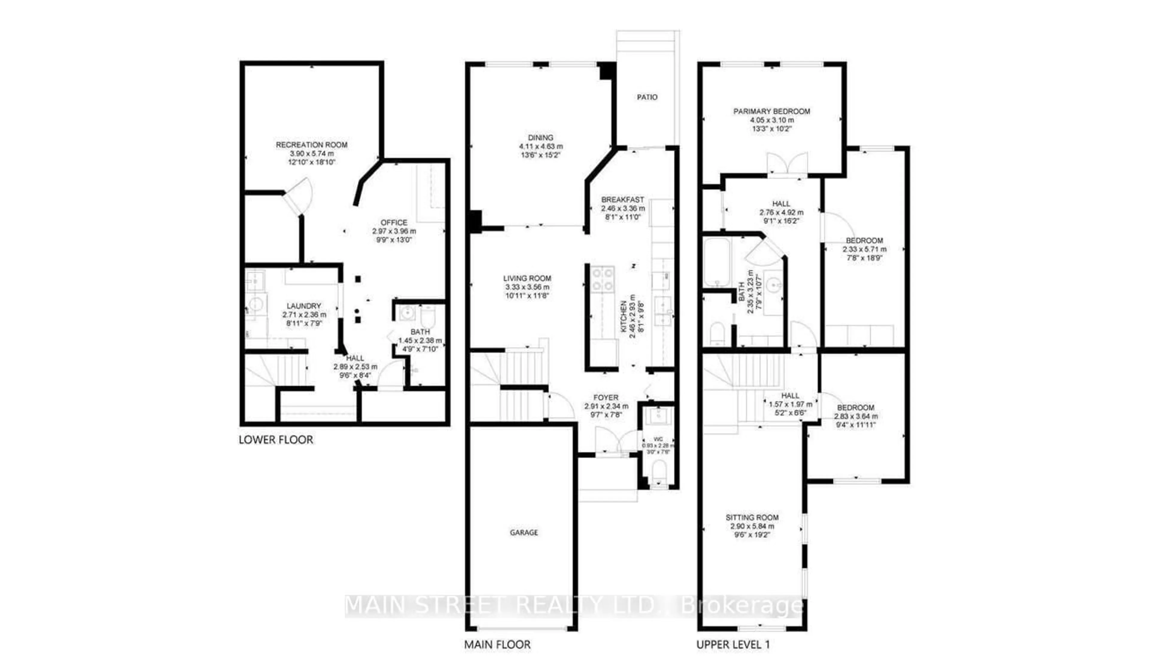 Floor plan for 156 Observatory Lane, Richmond Hill Ontario L4C 8K8