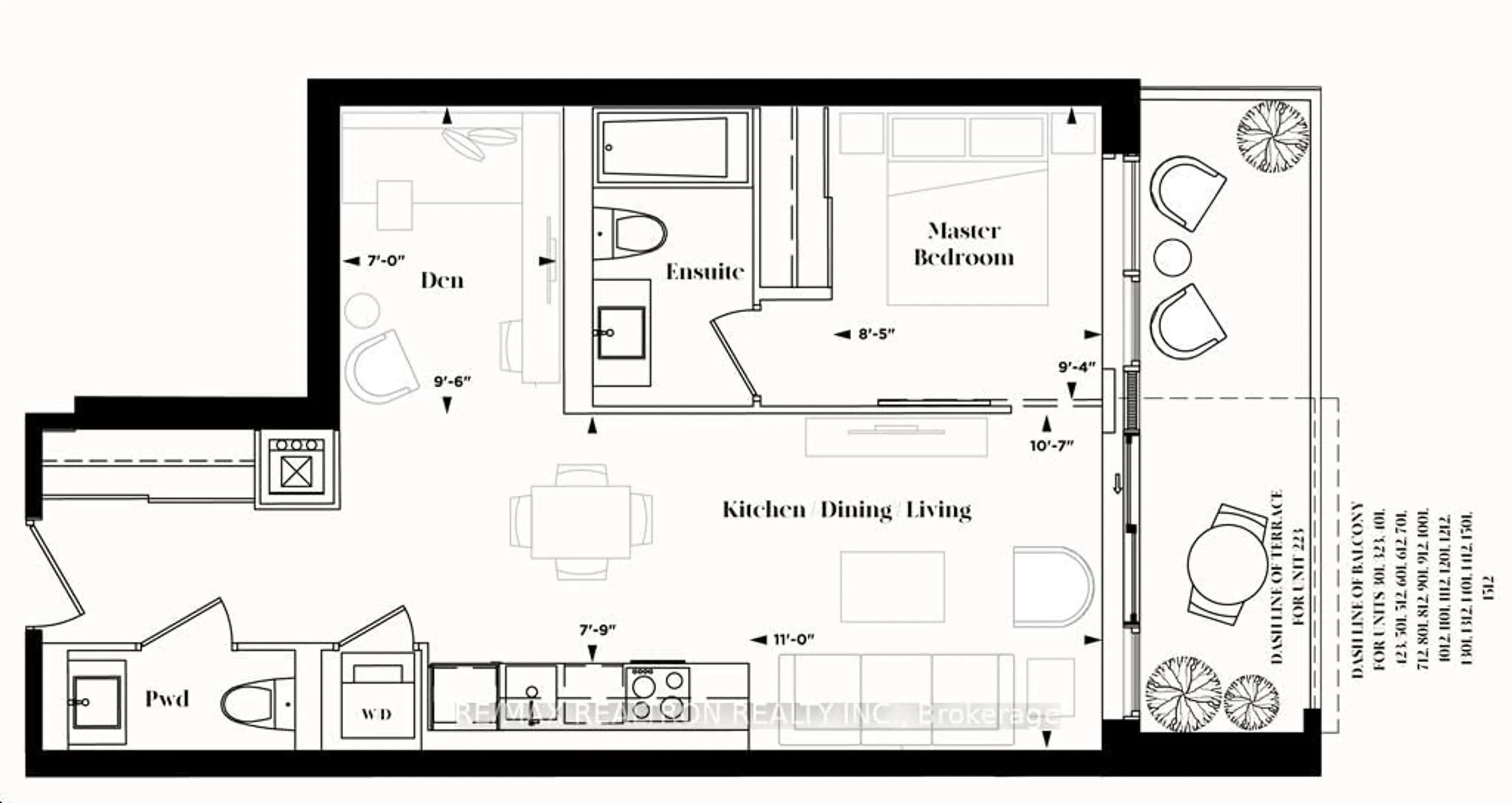 Floor plan for 185 Deerfield Rd #301, Newmarket Ontario L3Y 0G7