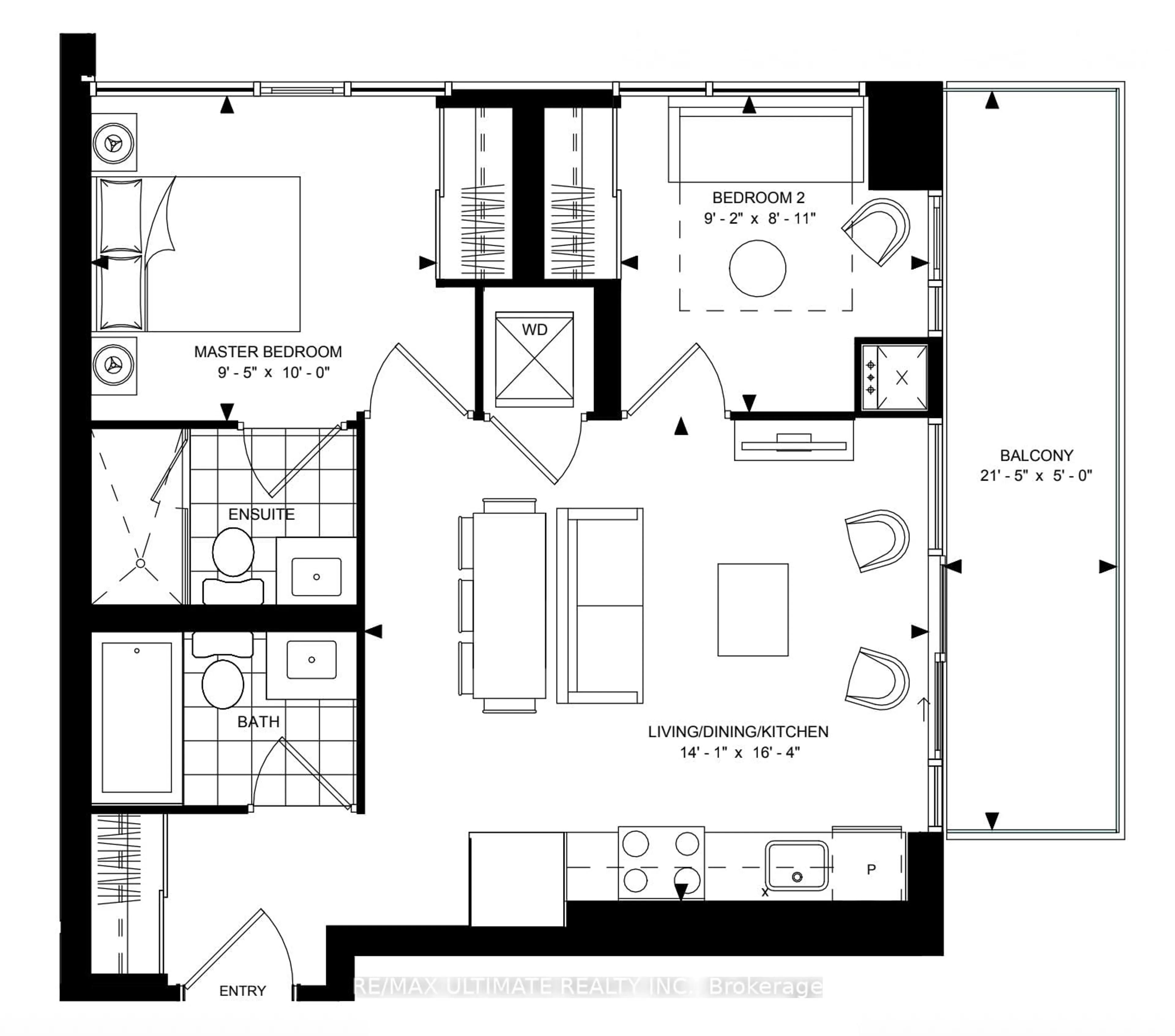 Floor plan for 7895 Jane St #3304, Vaughan Ontario L4K 2M7