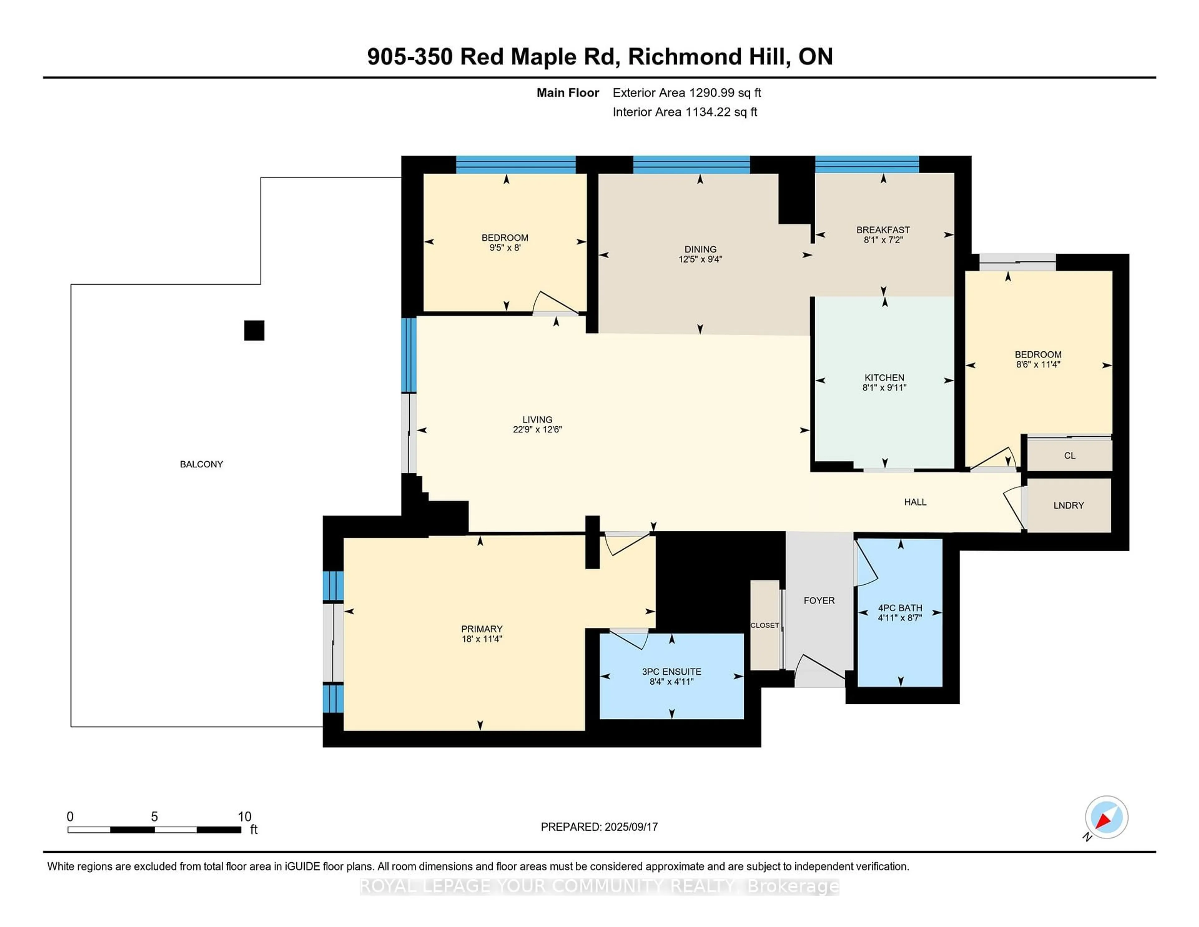 Floor plan for 350 Red Maple Rd #905, Richmond Hill Ontario L4C 0T5