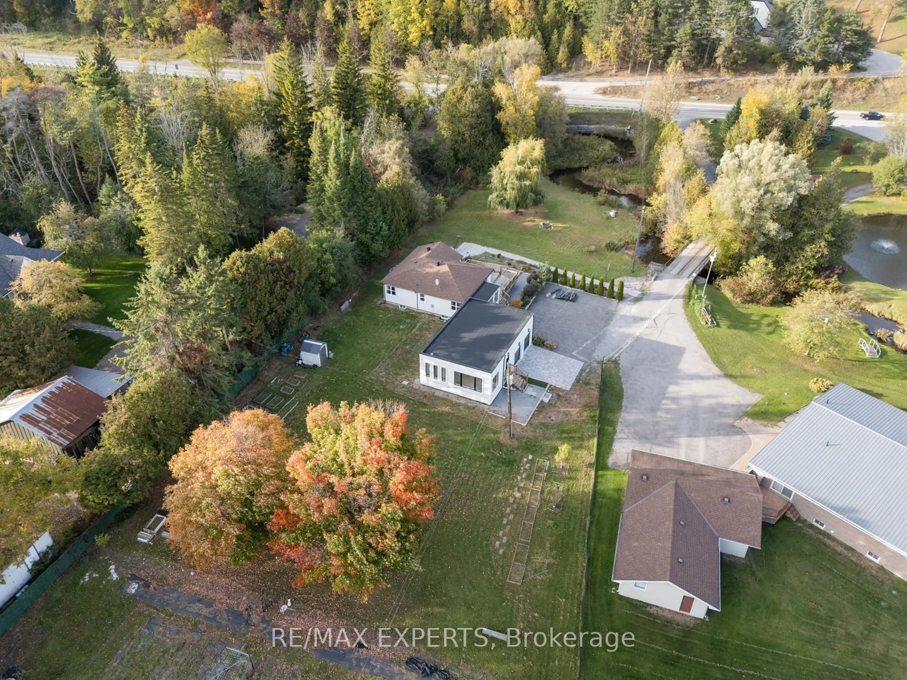 A pic from outside/outdoor area/front of a property/back of a property/a pic from drone, forest/trees view for 2821 Mt Albert Rd, East Gwillimbury Ontario L0G 1R0