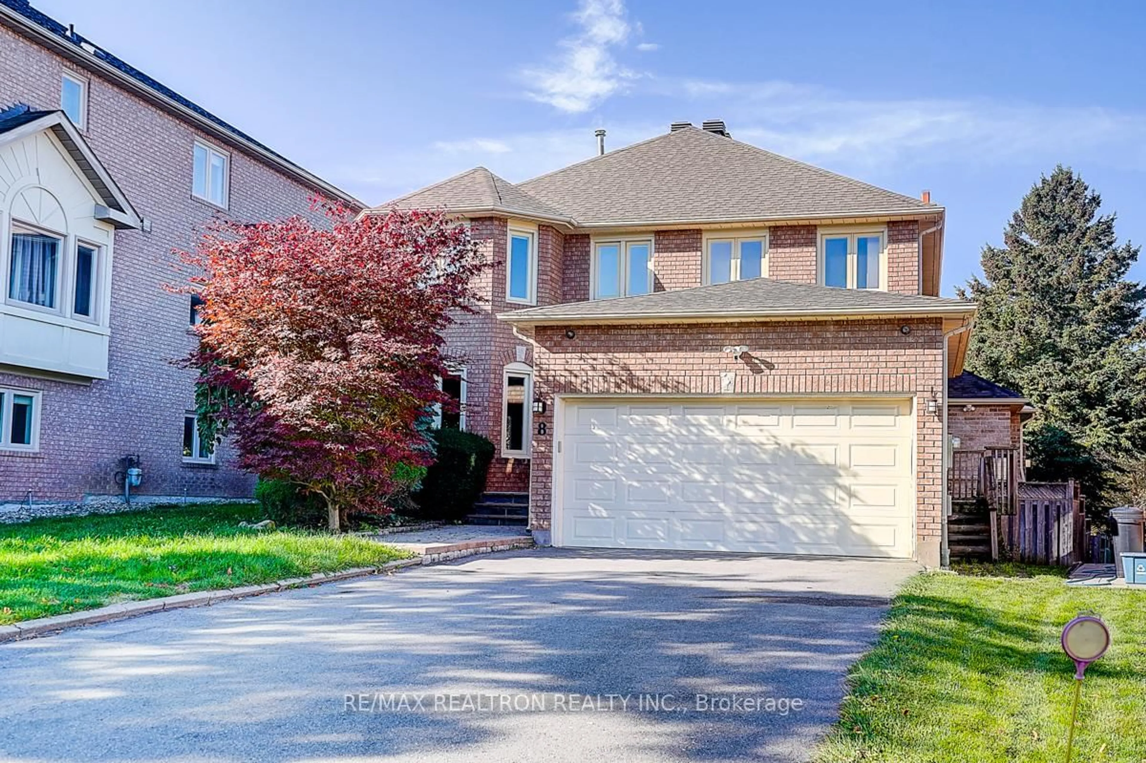 Home with brick exterior material, street for 8 Rockley Crt, Markham Ontario L3T 6V1