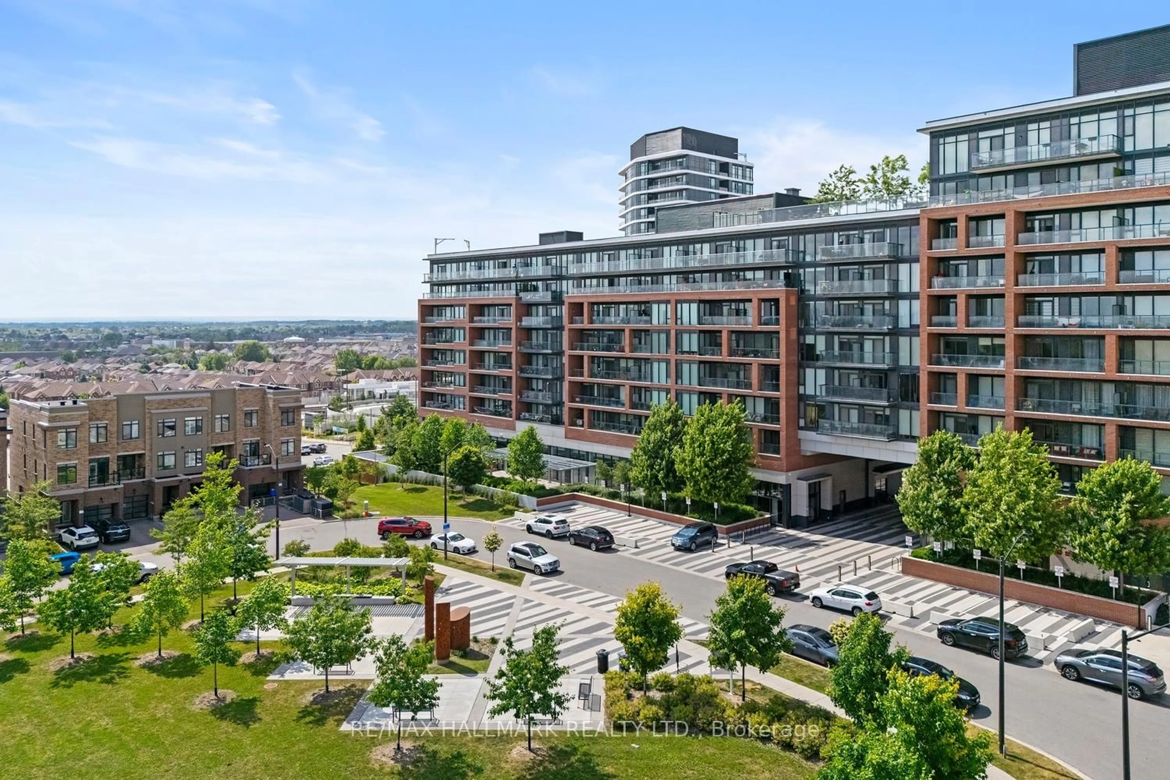 A pic from outside/outdoor area/front of a property/back of a property/a pic from drone, city buildings view from balcony for 99 Eagle Rock Way #729, Vaughan Ontario L6A 5A7