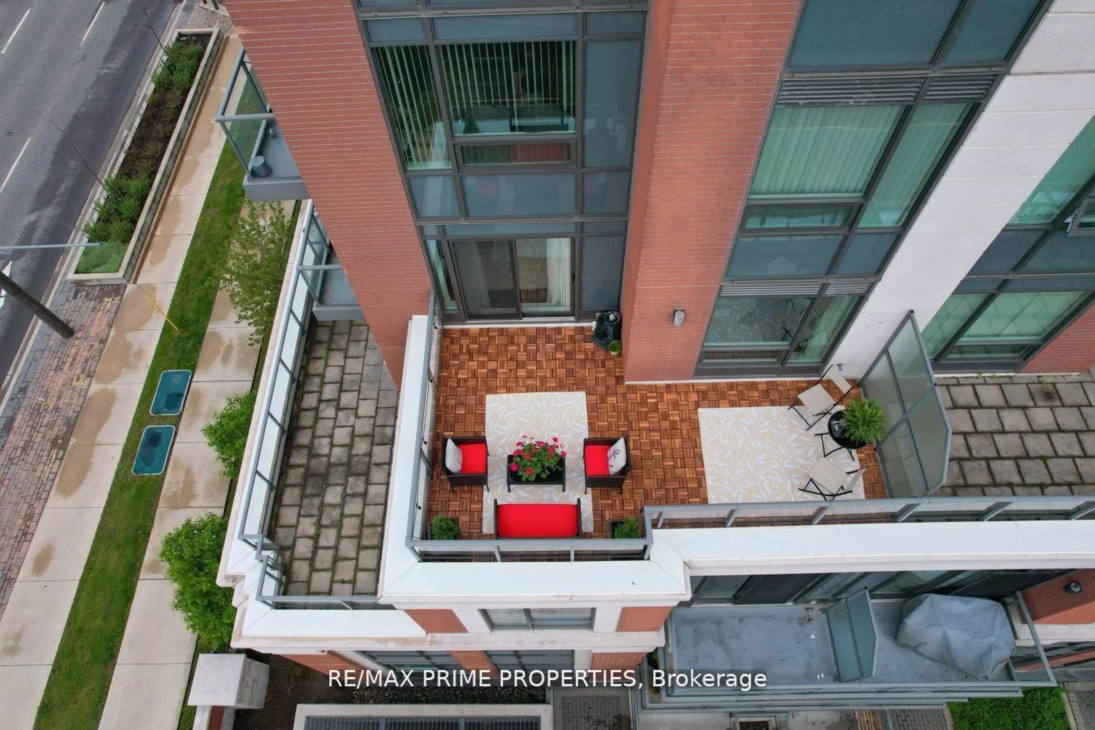 Patio, city buildings view from balcony for 8228 Birchmount Rd #510, Markham Ontario L3R 1A6