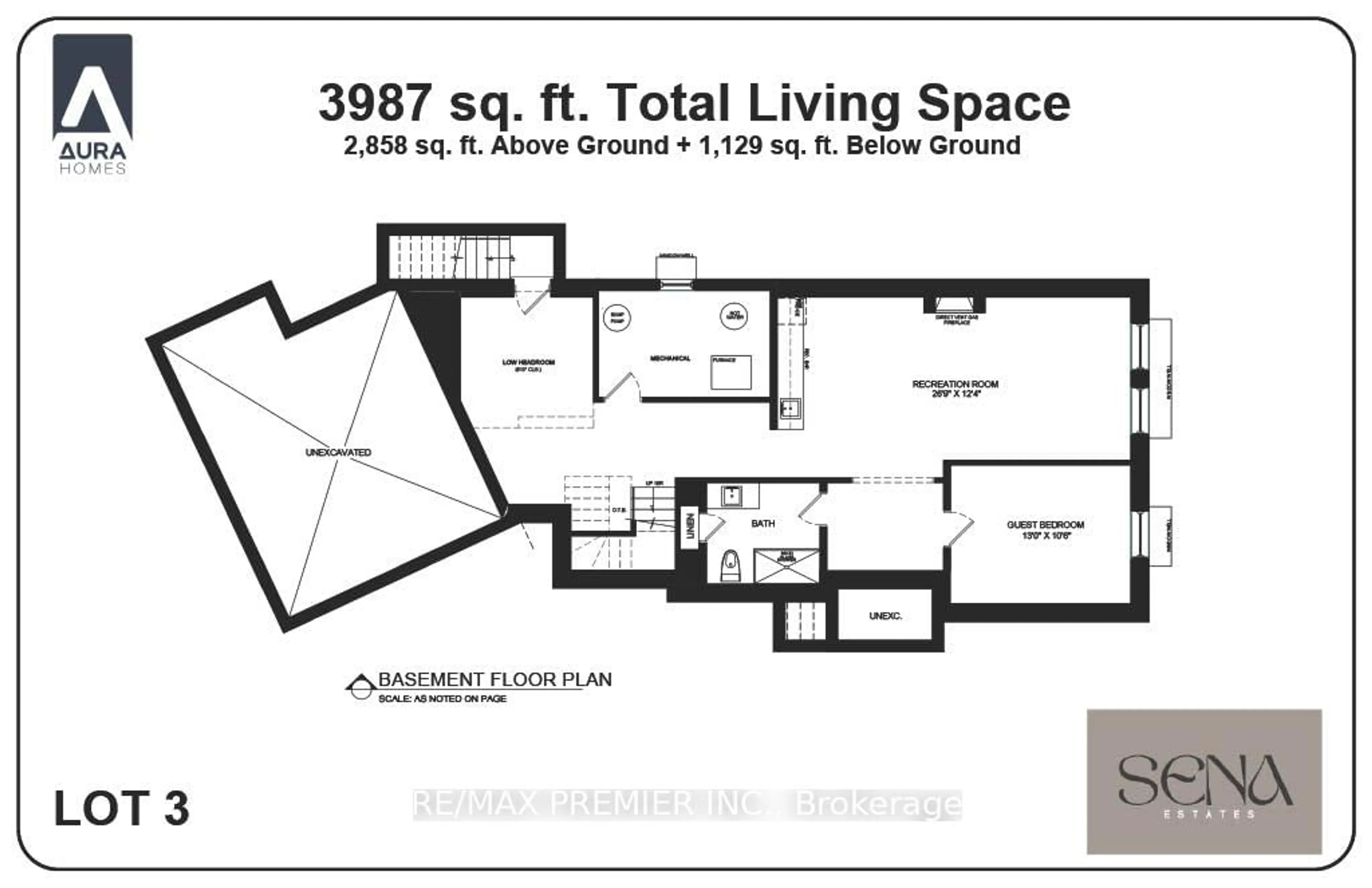 Floor plan for Lot 3 Glenmore Ave, Richmond Hill Ontario L4E 3E9