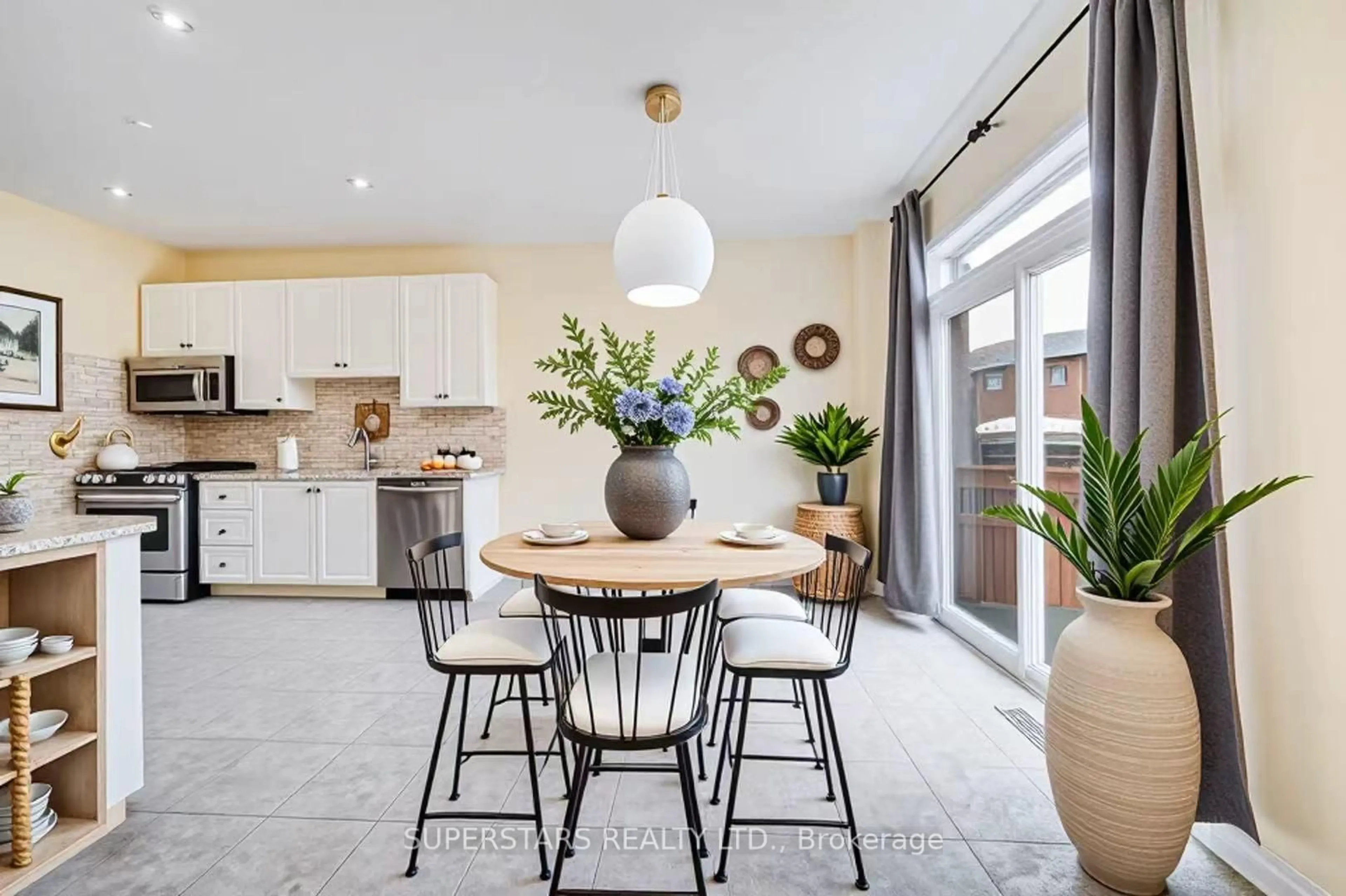 Contemporary kitchen, ceramic/tile floor for 106 White Beach Cres, Vaughan Ontario L6A 0R2