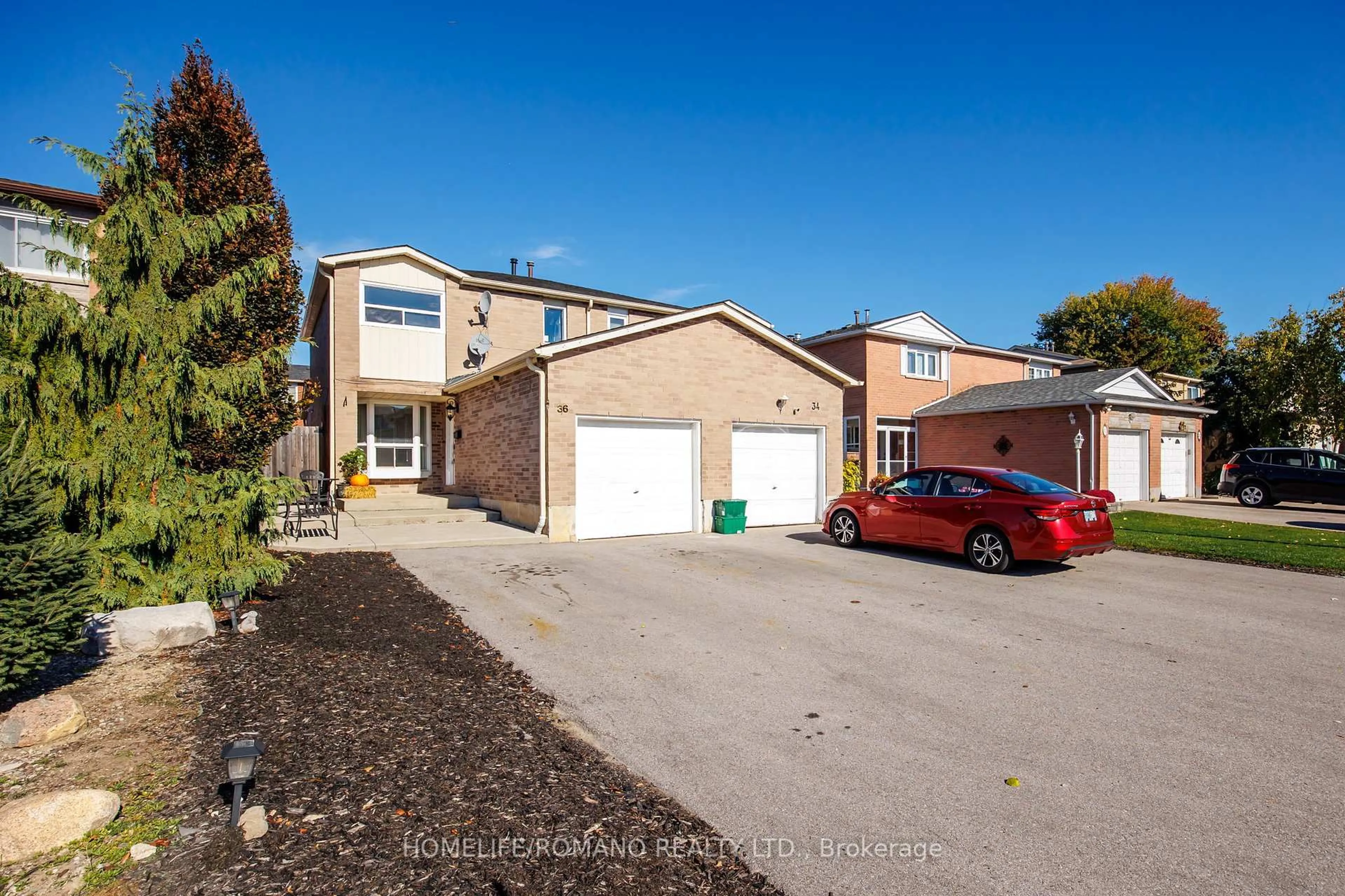A pic from outside/outdoor area/front of a property/back of a property/a pic from drone, street for 36 Brougham Dr, Vaughan Ontario L4L 3E1