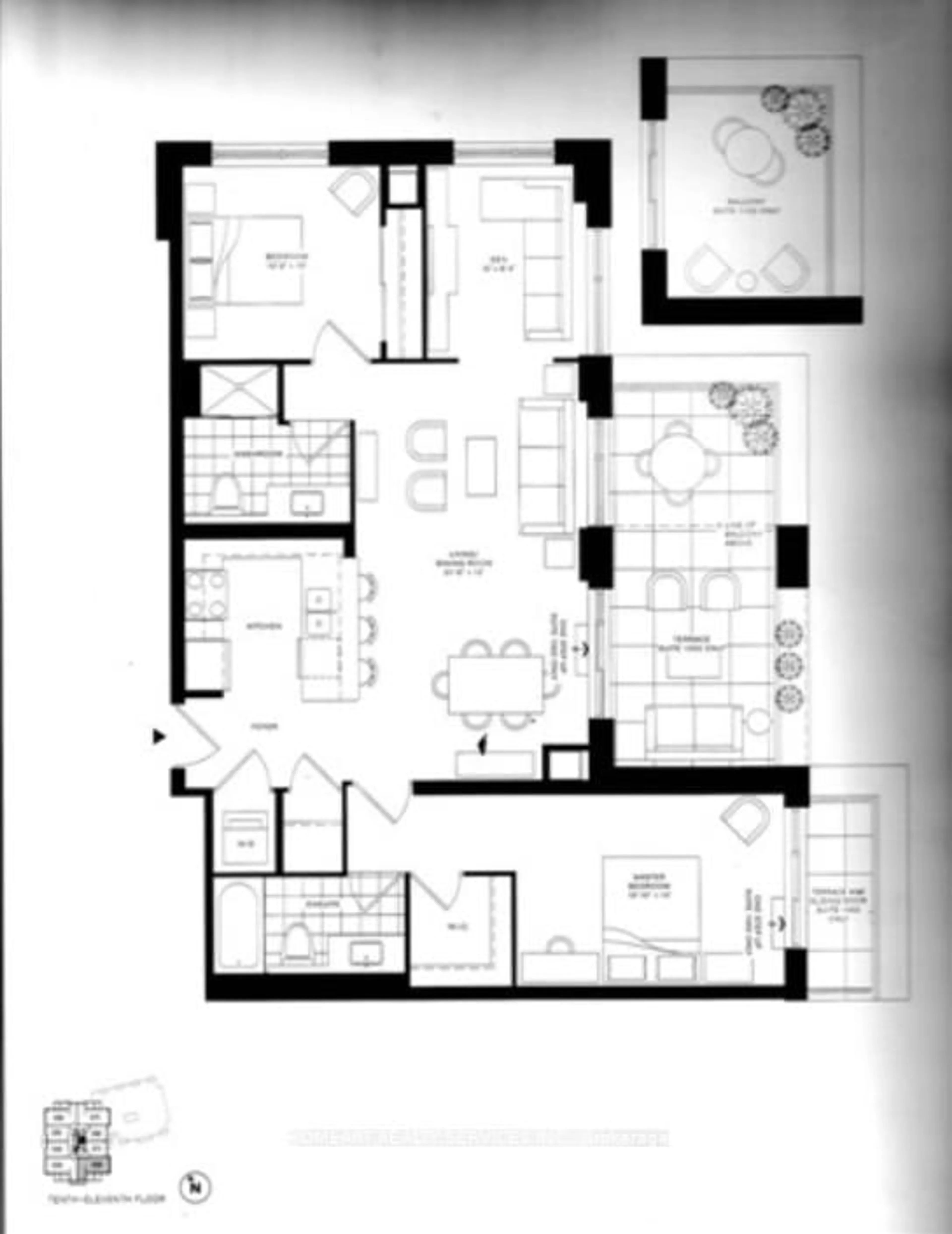 Floor plan for 151 Upper Duke Cres #1102, Markham Ontario L6G 0E1