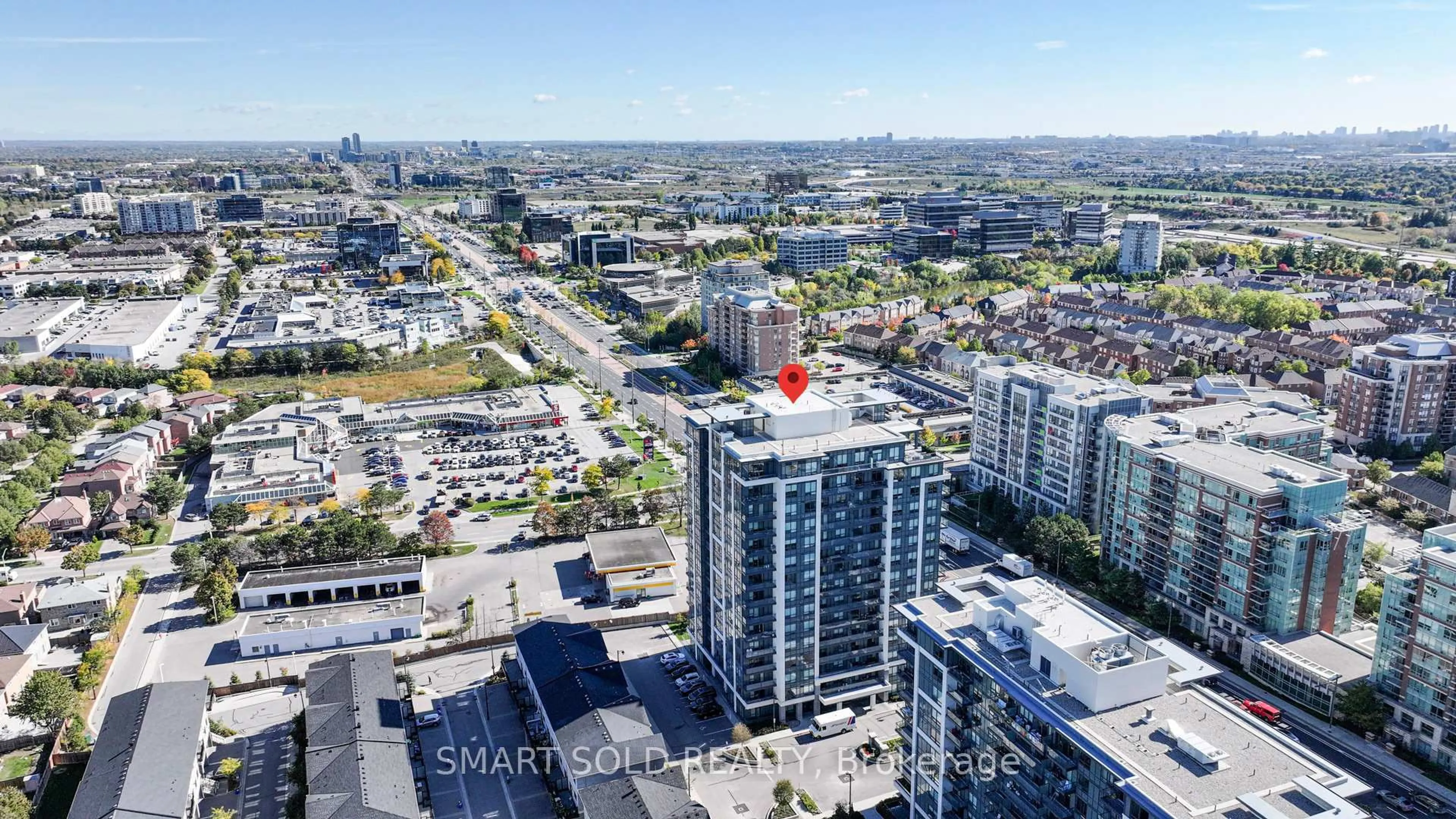 A pic from outside/outdoor area/front of a property/back of a property/a pic from drone, city buildings view from balcony for 398 Hwy 7 #1012, Richmond Hill Ontario L4B 0G6
