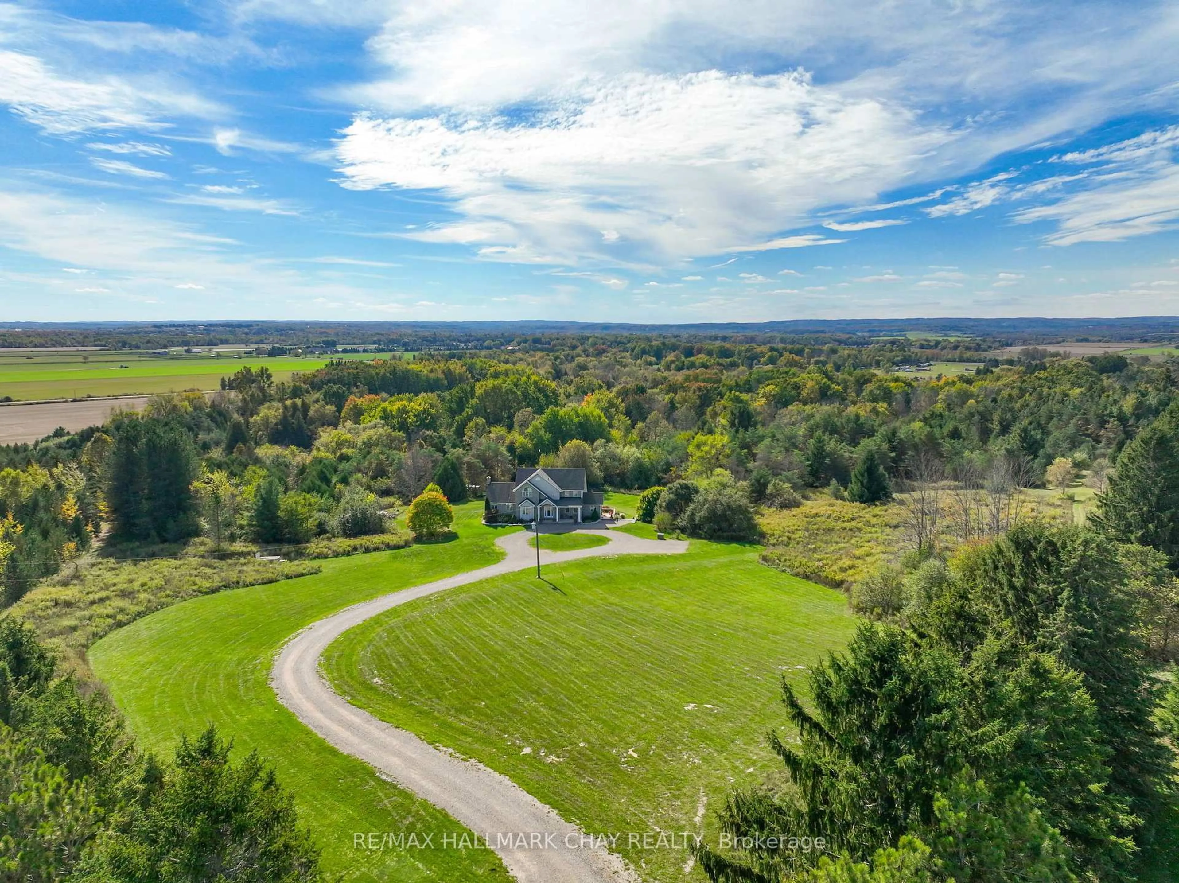 A pic from outside/outdoor area/front of a property/back of a property/a pic from drone, water/lake/river/ocean view for 4146 Concession 7 Rd, Adjala-Tosorontio Ontario L0G 1L0