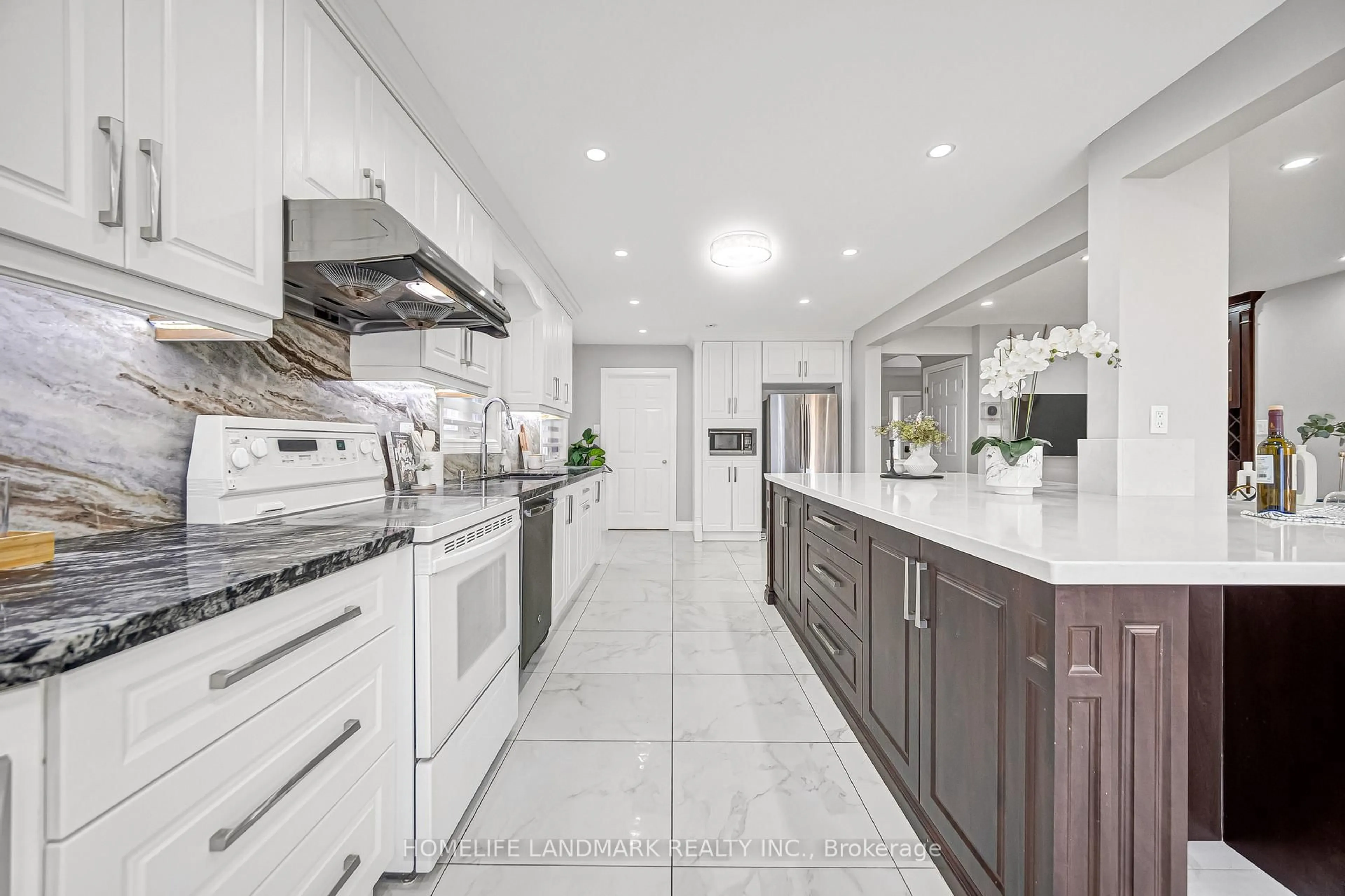 Contemporary kitchen, ceramic/tile floor for 35 Mary Pearson Dr, Markham Ontario L3S 2Y9