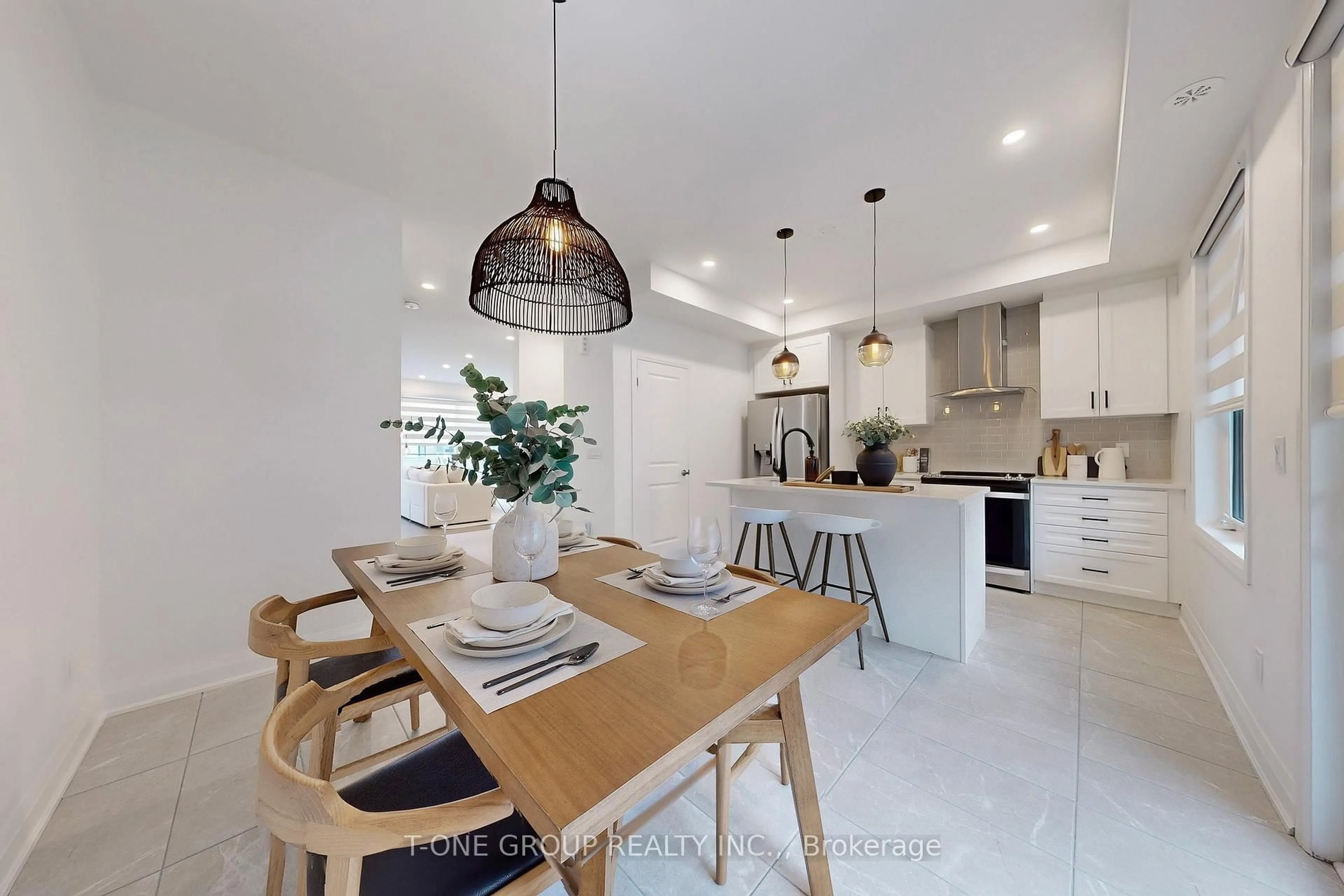 Contemporary kitchen, ceramic/tile floor for 5 Eelam Lane, Markham Ontario L6E 0W2