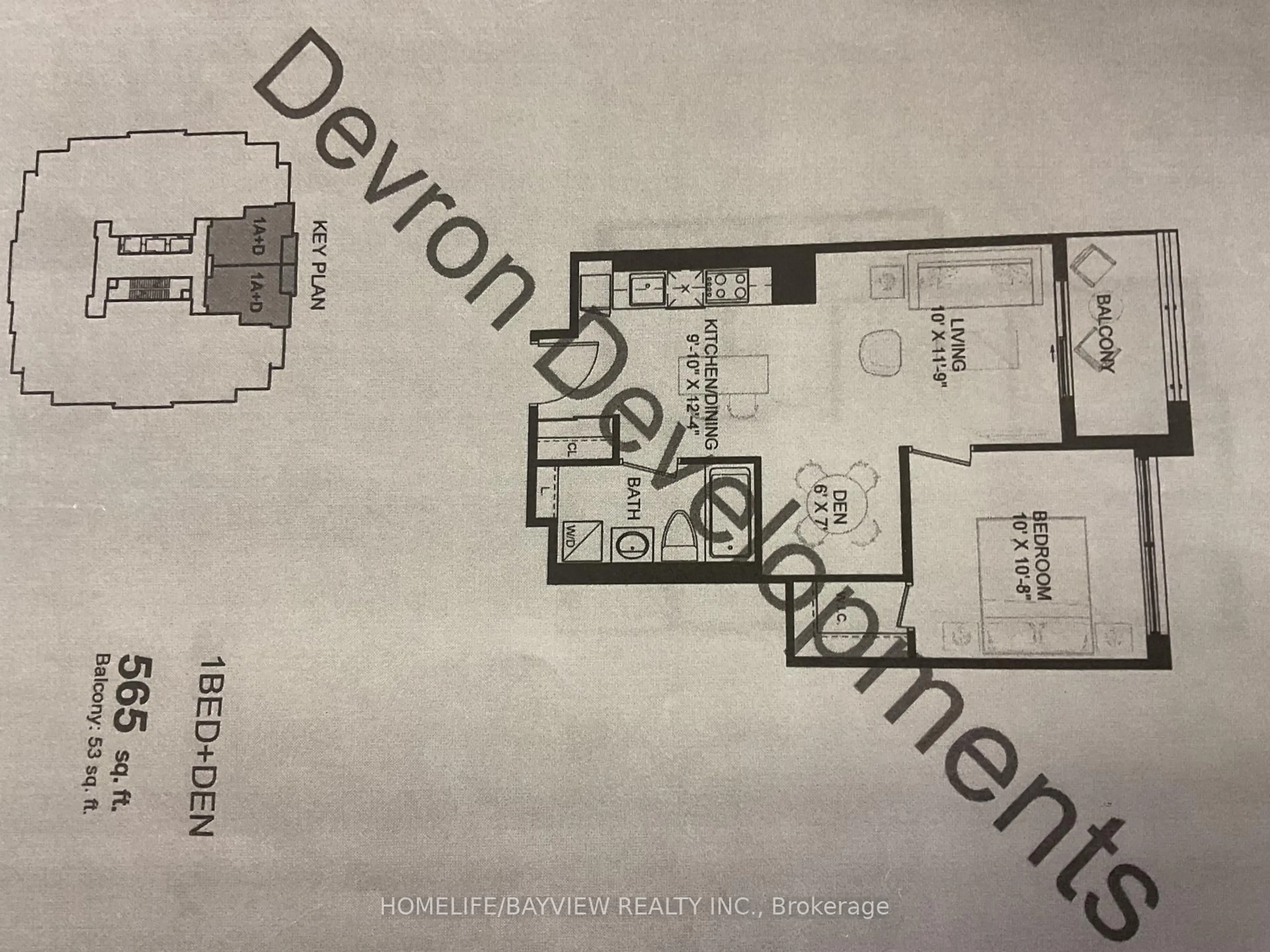 Floor plan for 1 grandview Ave #805, Markham Ontario L3T 0G7