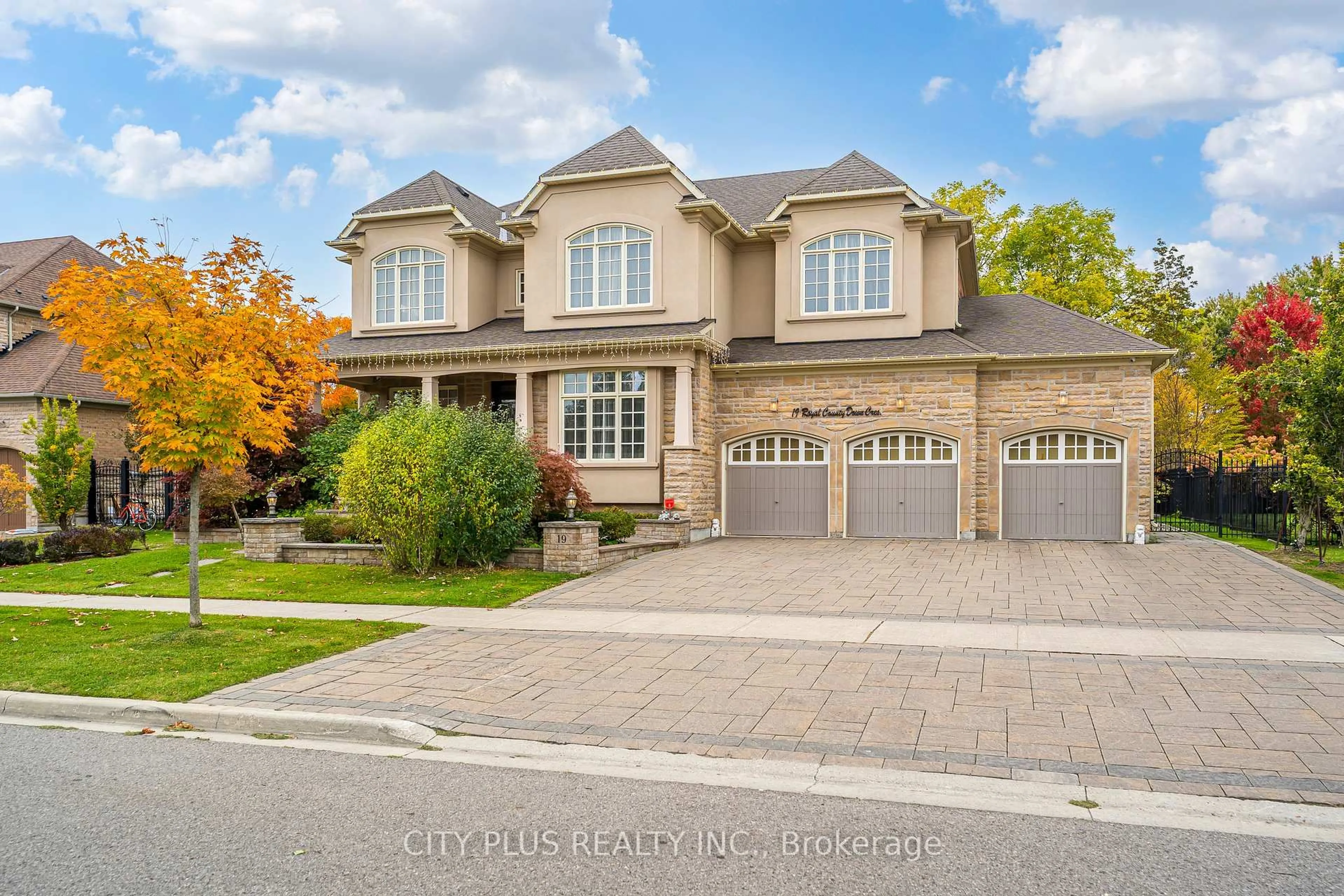 Home with brick exterior material, street for 19 Royal County Down Cres, Markham Ontario L6C 0K1