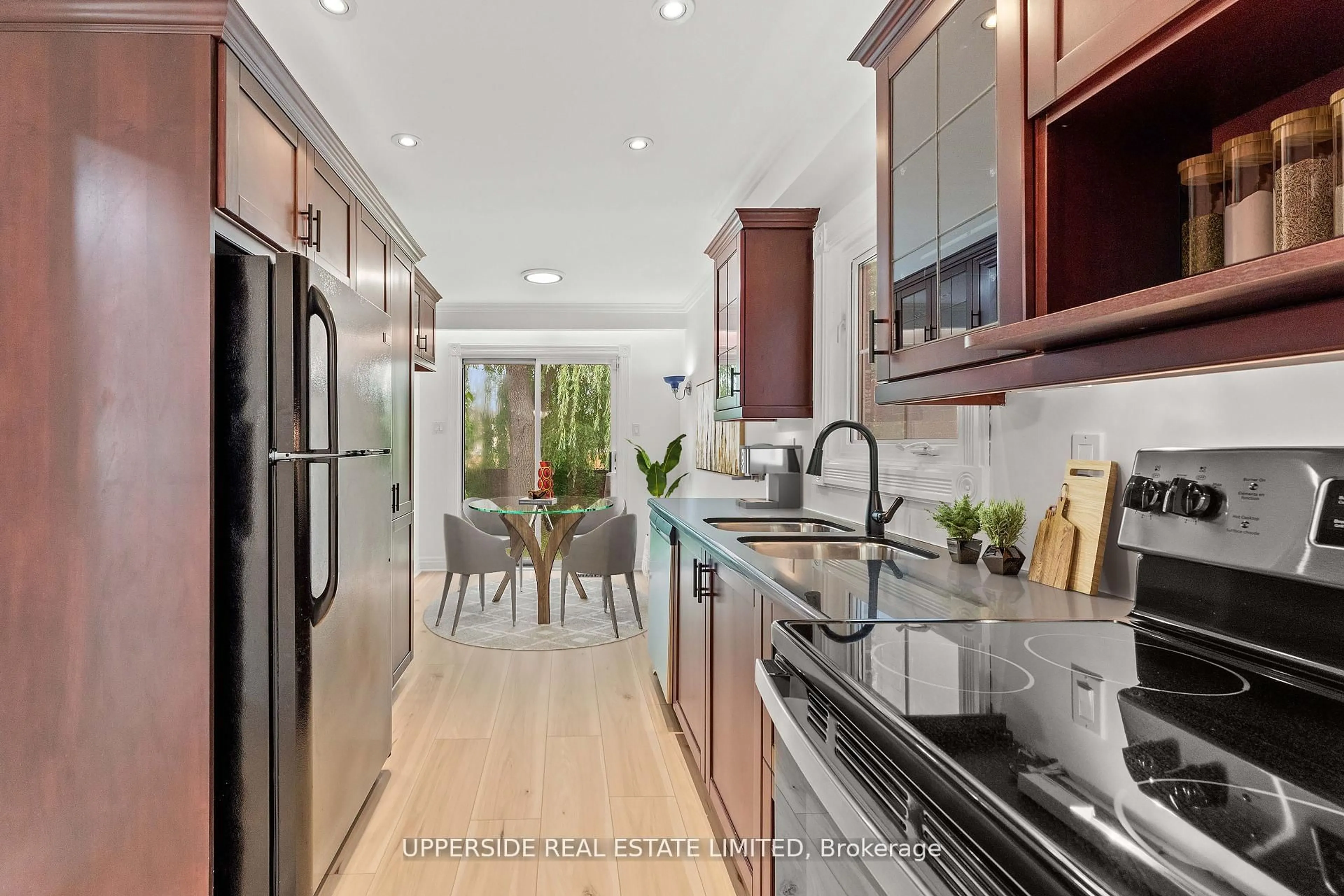 Contemporary kitchen, ceramic/tile floor for 55 Thornbury Circ, Vaughan Ontario L4J 5C3