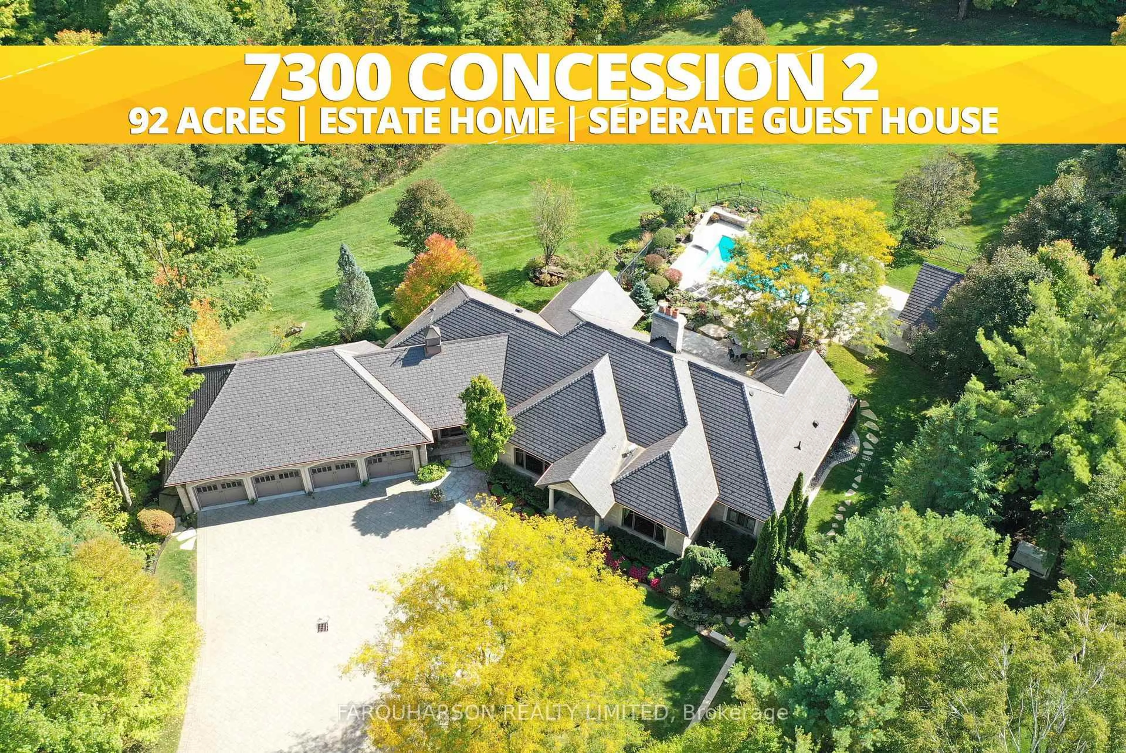 A pic from outside/outdoor area/front of a property/back of a property/a pic from drone, street for 7300 Concession 2 Rd, Uxbridge Ontario L9P 0H8