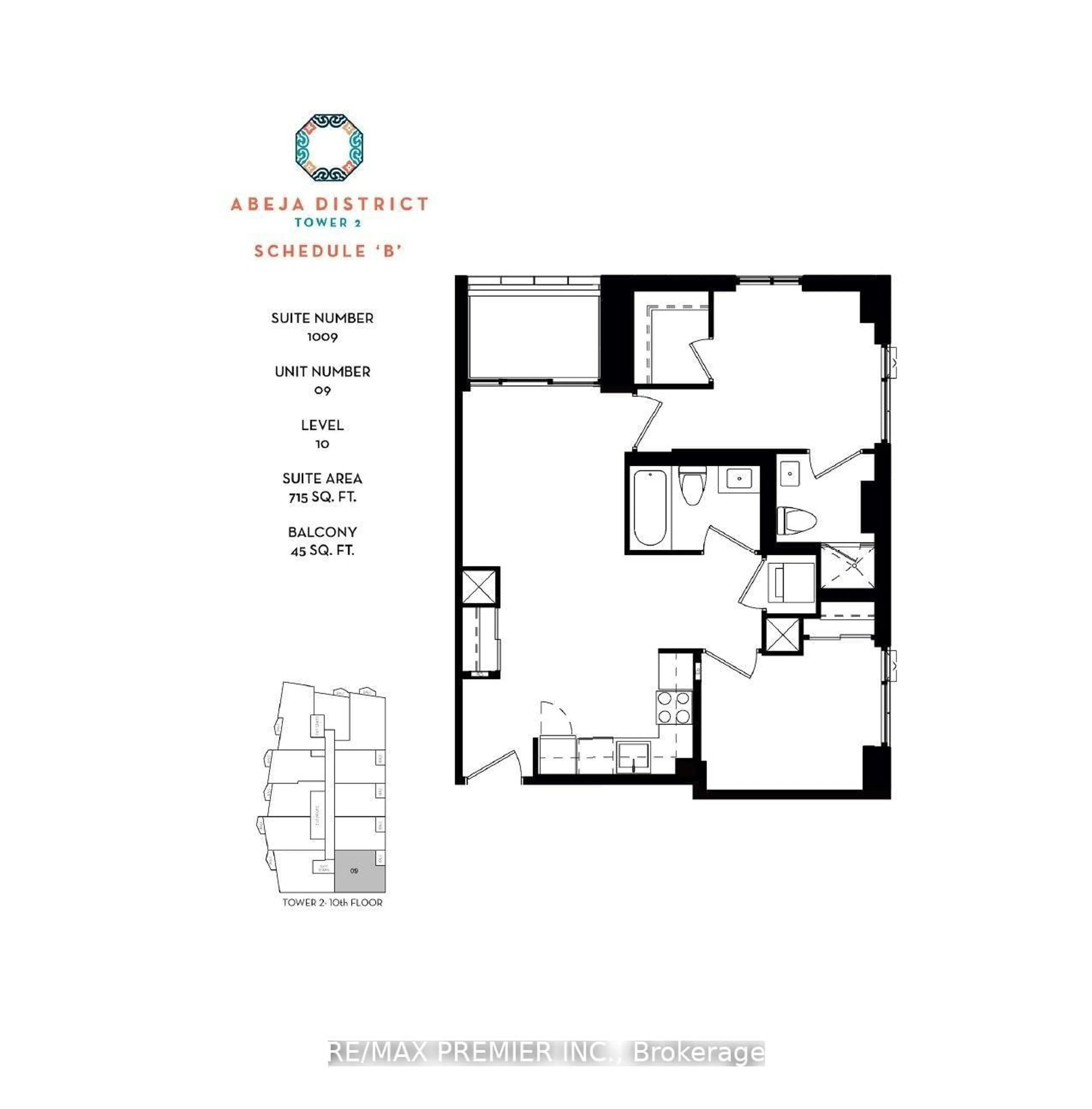 Floor plan for 474 Caldari Rd #1009, Vaughan Ontario L4K 0R5
