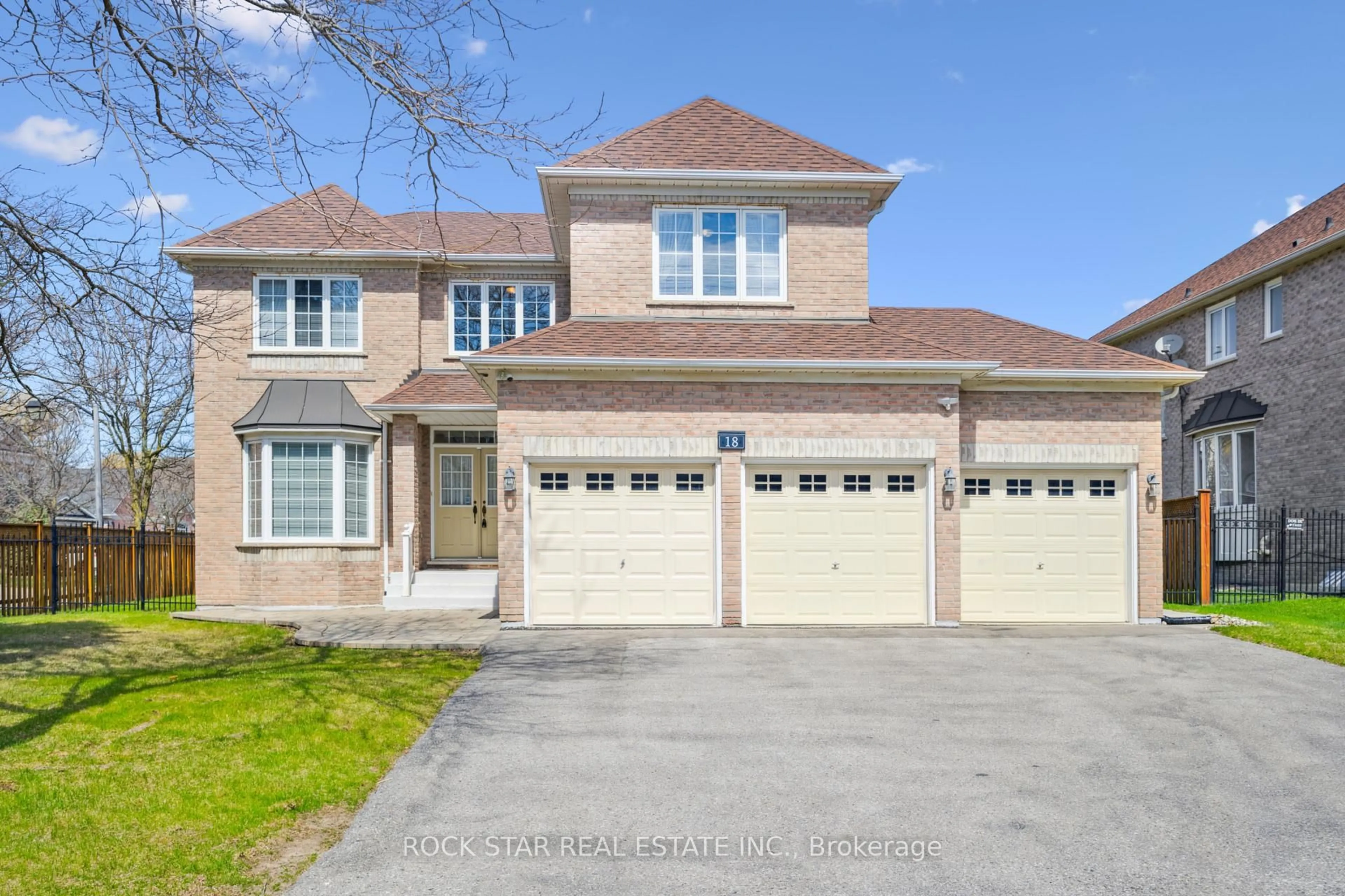 Home with brick exterior material, street for 18 Burndenford Cres, Markham Ontario L3P 7Z3