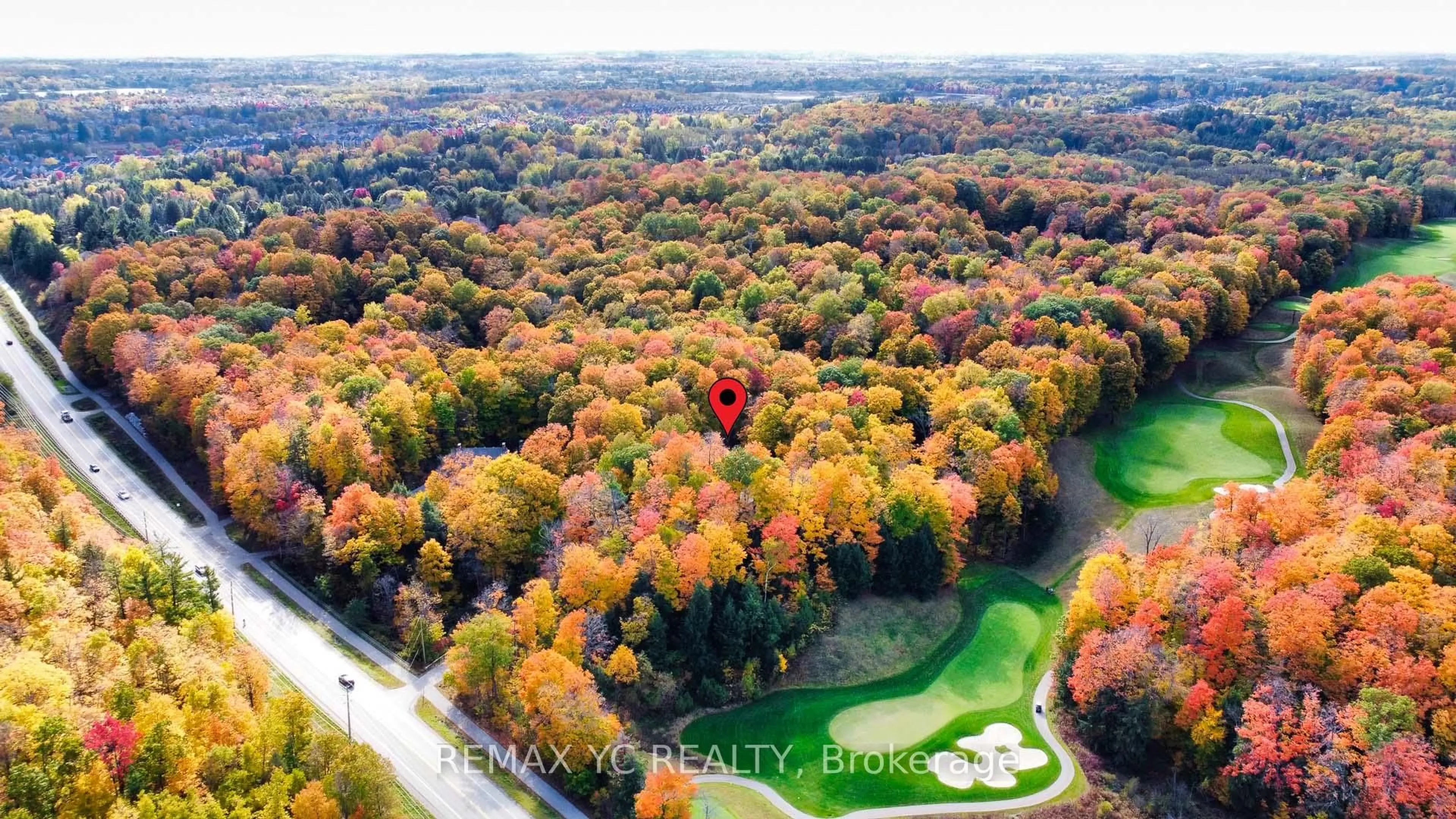 A pic from outside/outdoor area/front of a property/back of a property/a pic from drone, forest/trees view for 14038 Bayview Ave, Aurora Ontario L4G 3G8