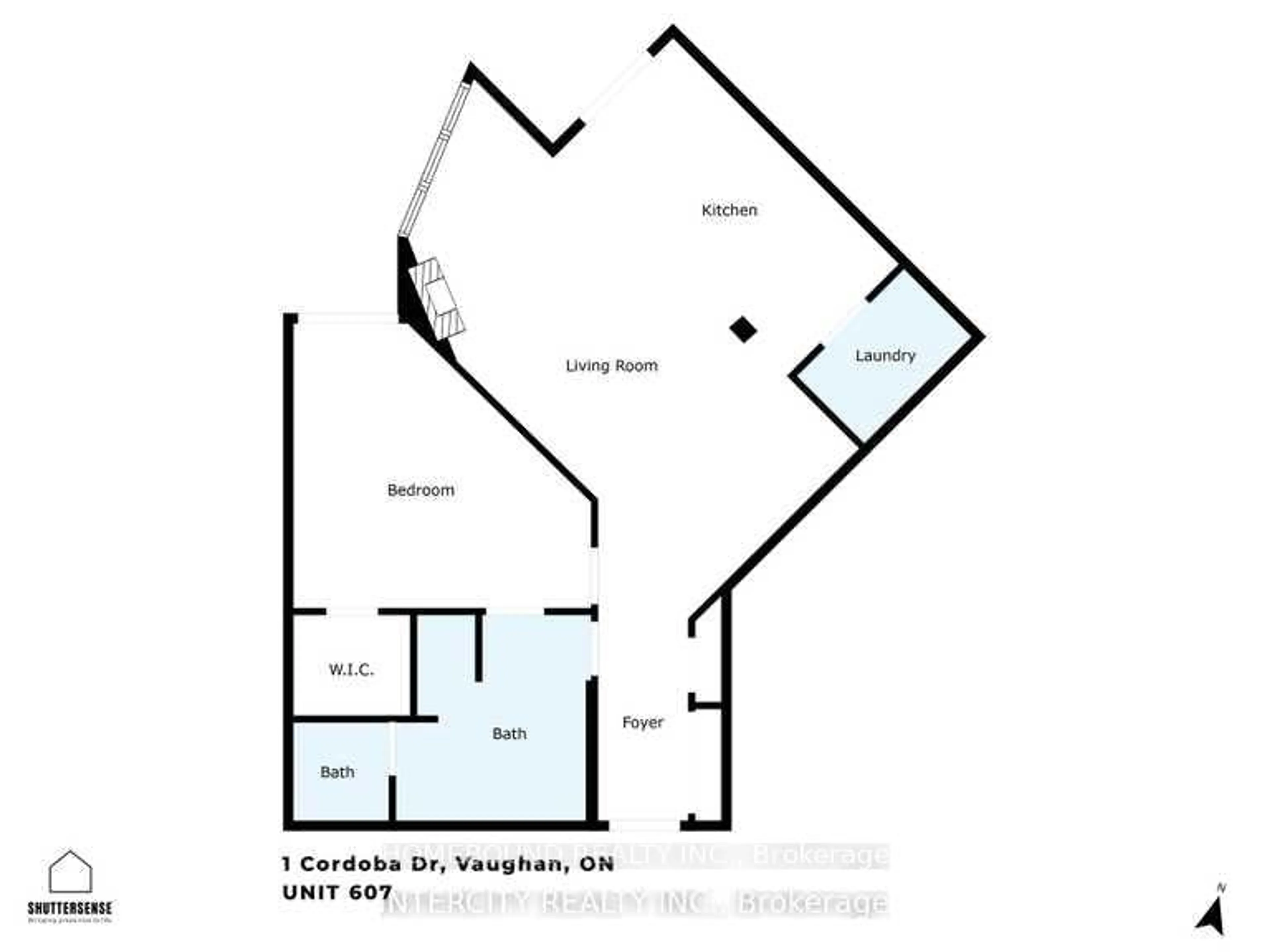 Floor plan for 1 Cordoba Dr #507, Vaughan Ontario L4J 8S3