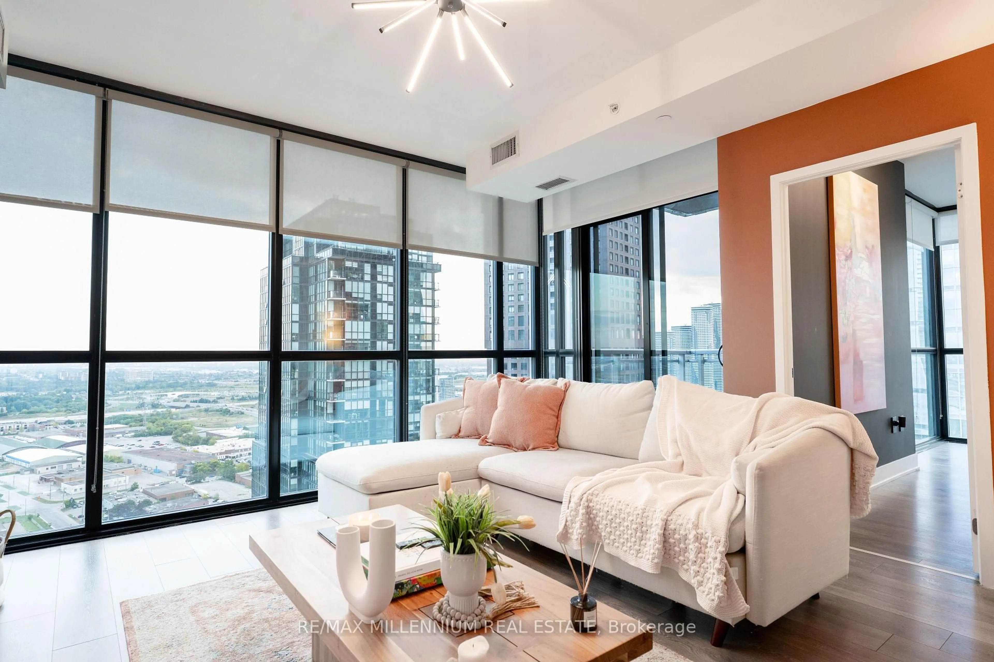 Living room with furniture, unknown for 2908 Highway 7 Rd #3103, Vaughan Ontario L4K 0K5