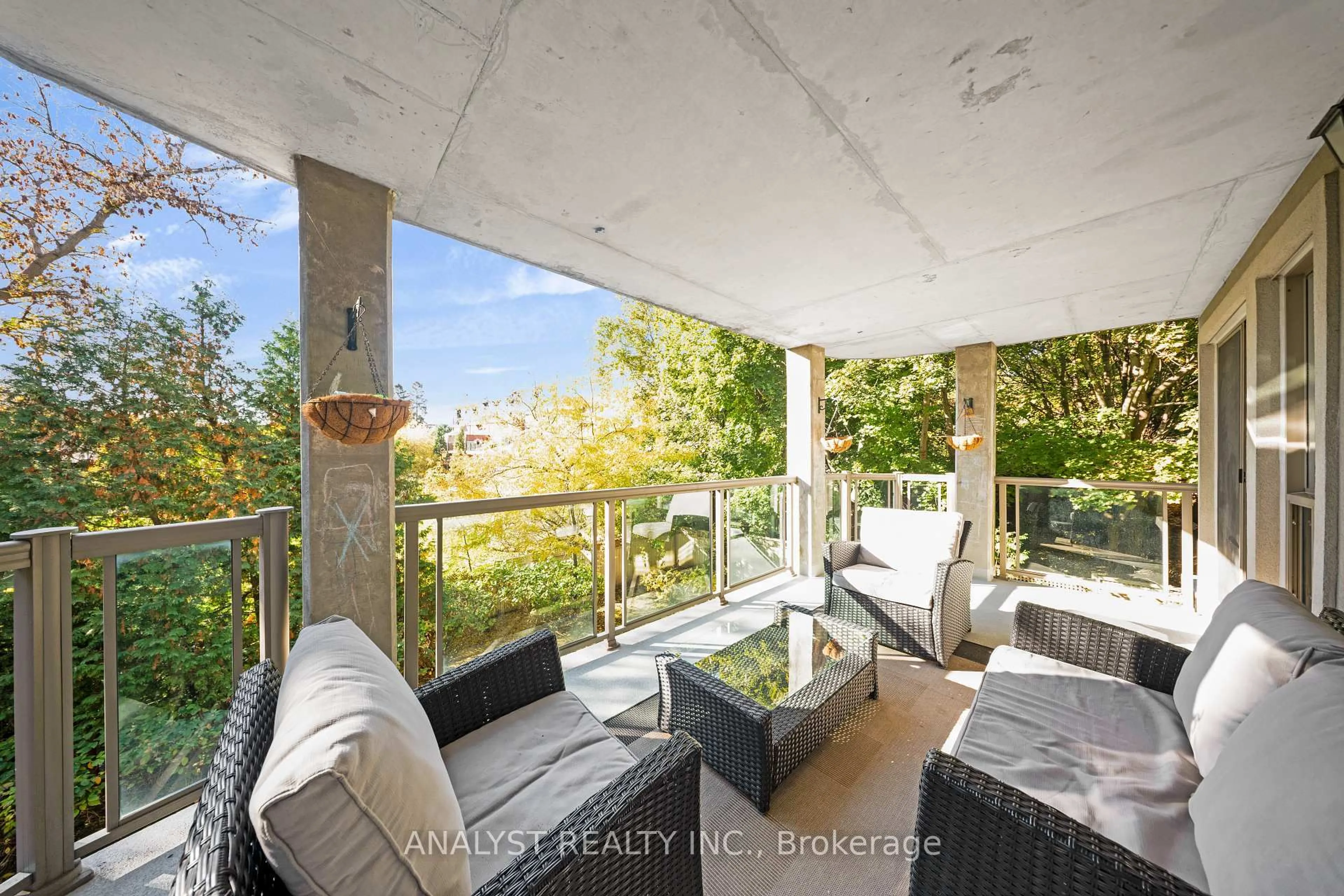 Balcony in the apartment, water/lake/river/ocean view for 245 Pine Grove Rd #107, Vaughan Ontario L4L 2H7