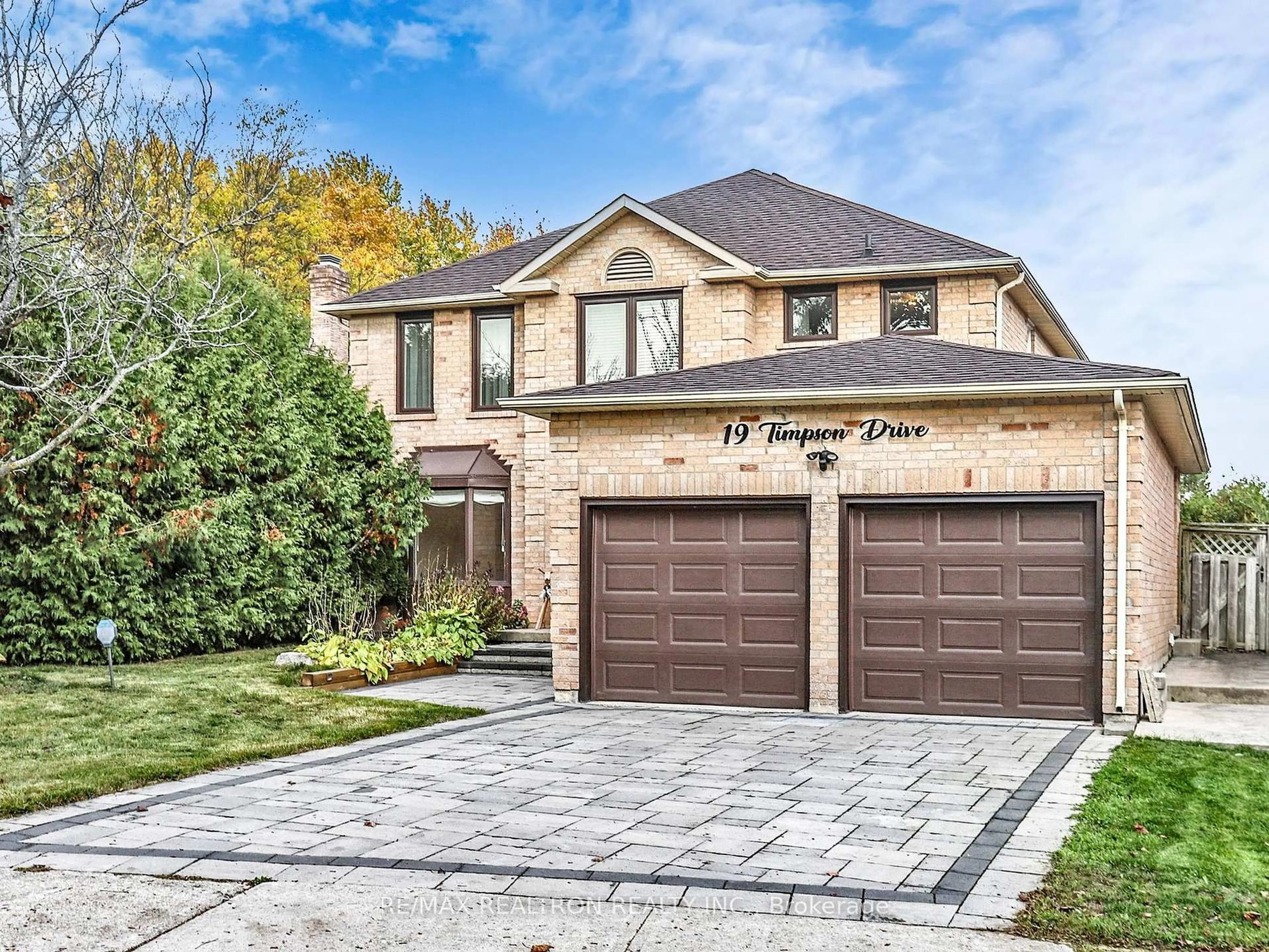 Home with brick exterior material, street for 19 Timpson Dr, Aurora Ontario L4G 5K7