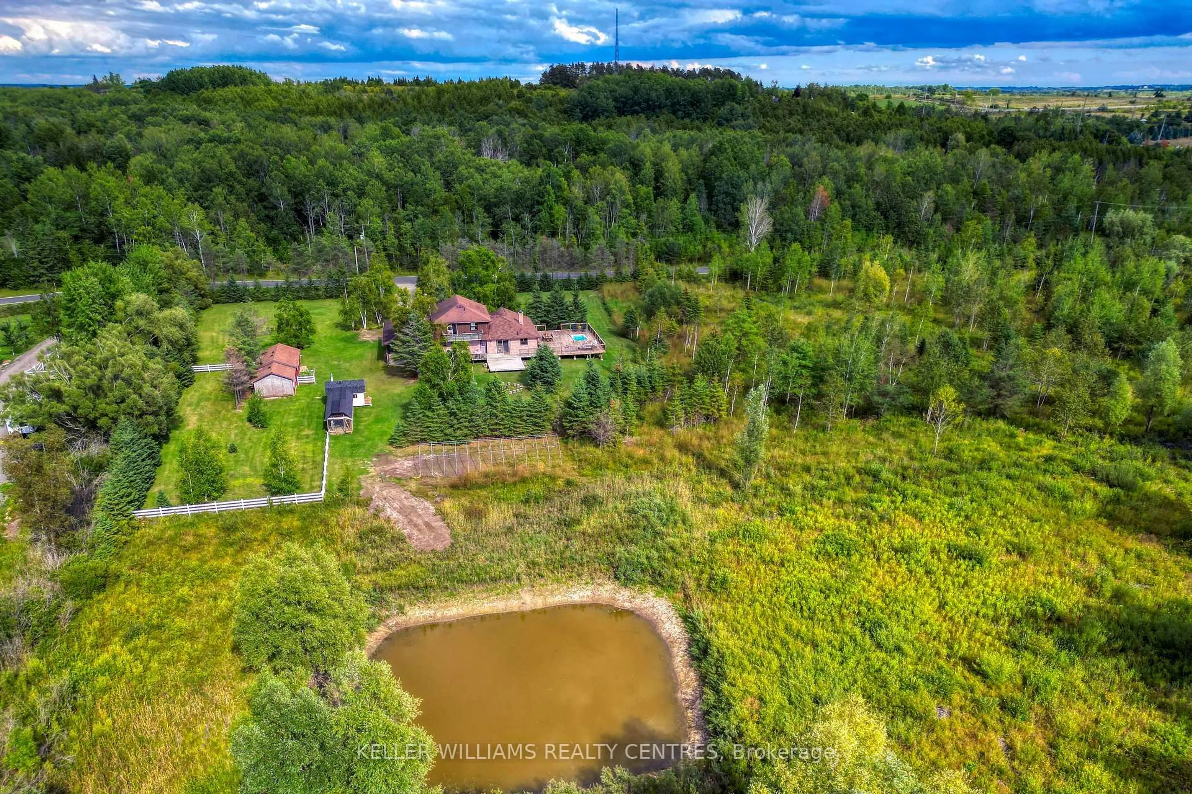 A pic from outside/outdoor area/front of a property/back of a property/a pic from drone, water/lake/river/ocean view for 25154 Valley View Dr, Georgina Ontario L0E 1R0