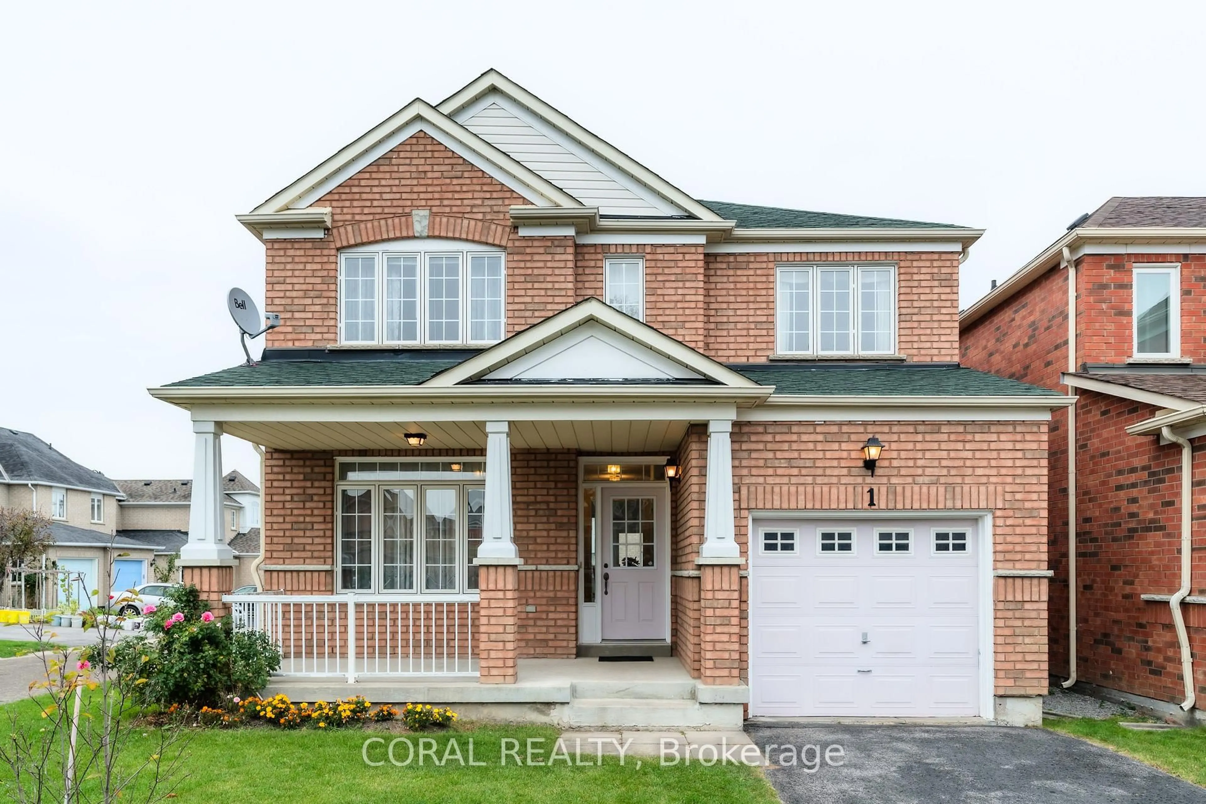 Home with brick exterior material, street for 1 Manorwood Dr, Markham Ontario L6C 2S9