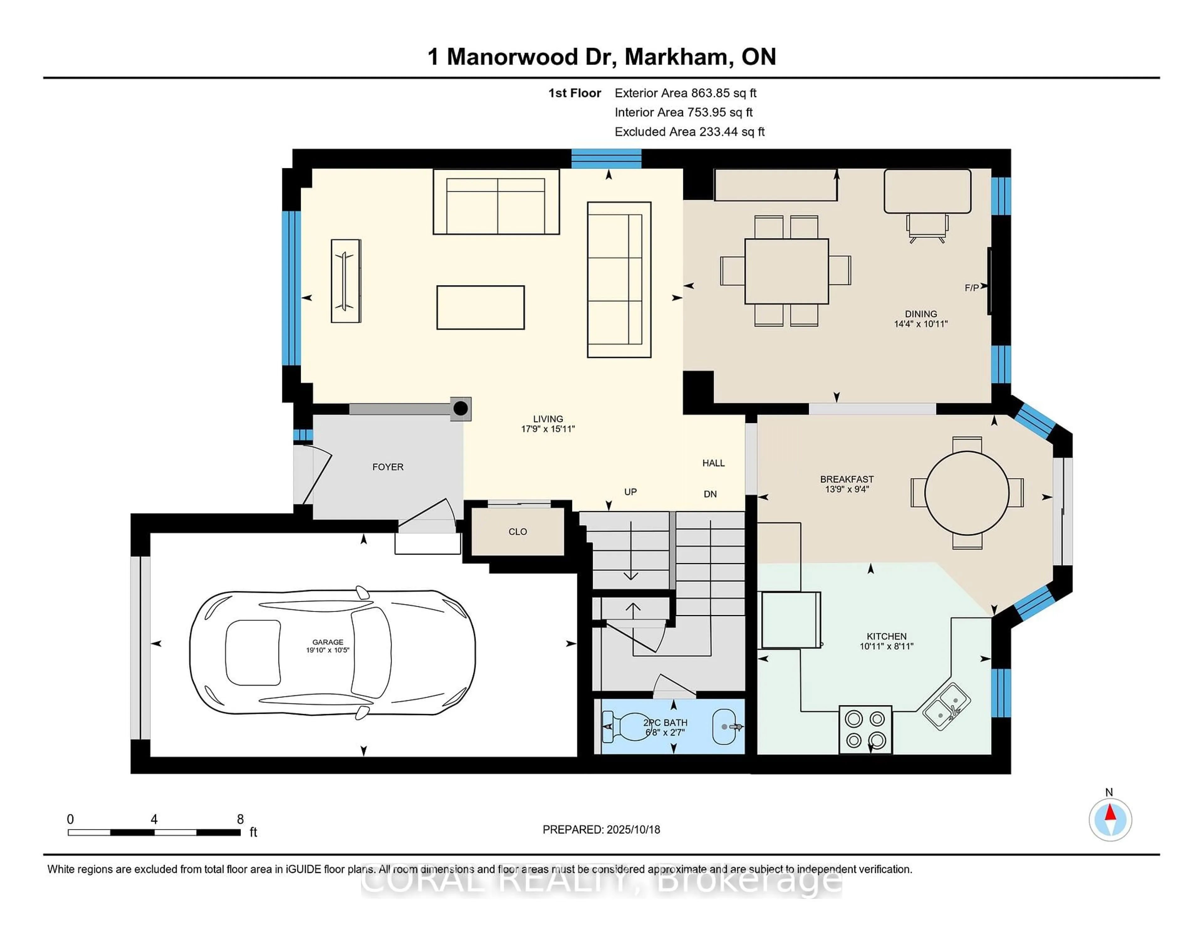 Floor plan for 1 Manorwood Dr, Markham Ontario L6C 2S9