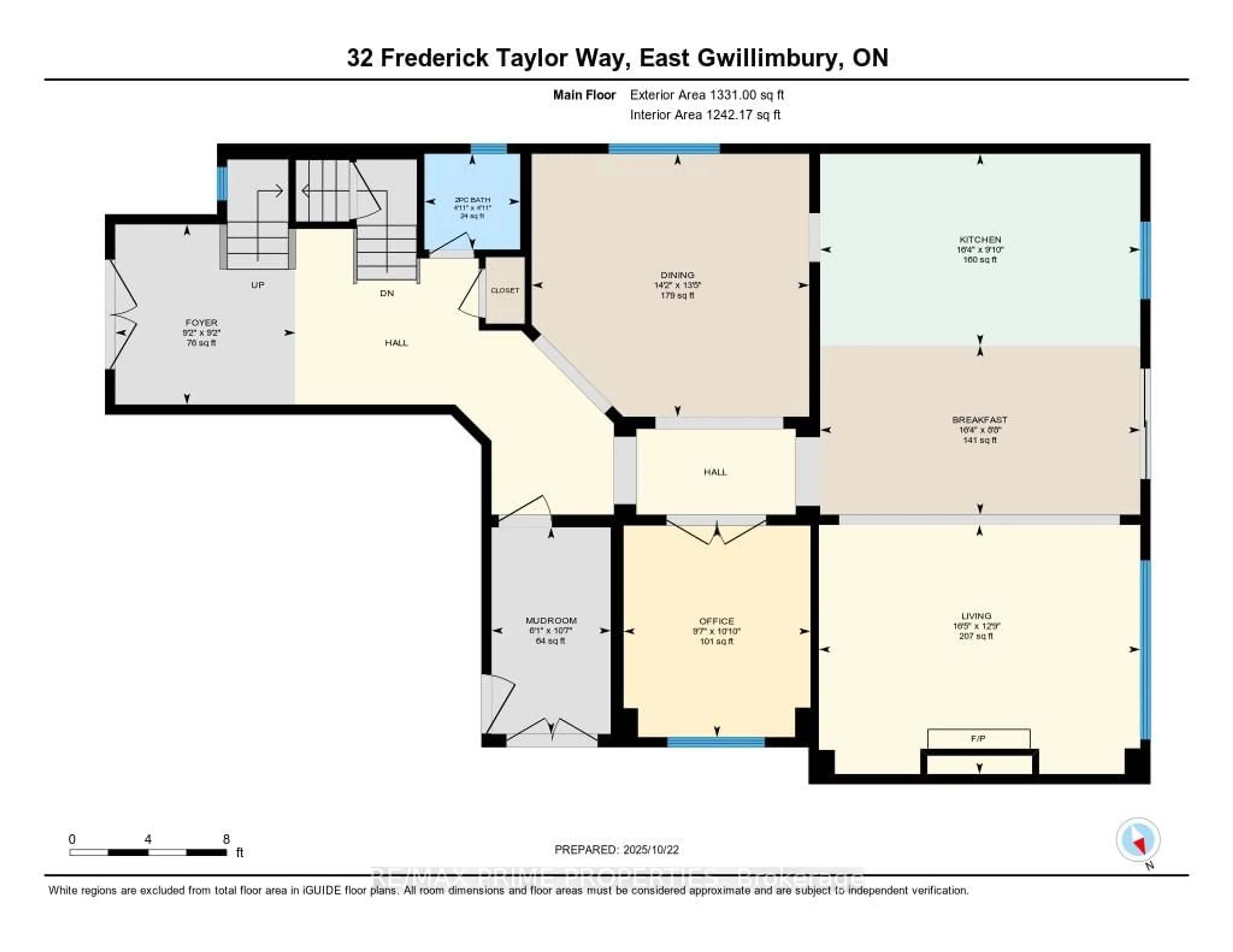 Floor plan for 32 Frederick Taylor Way, East Gwillimbury Ontario L0G 1M0