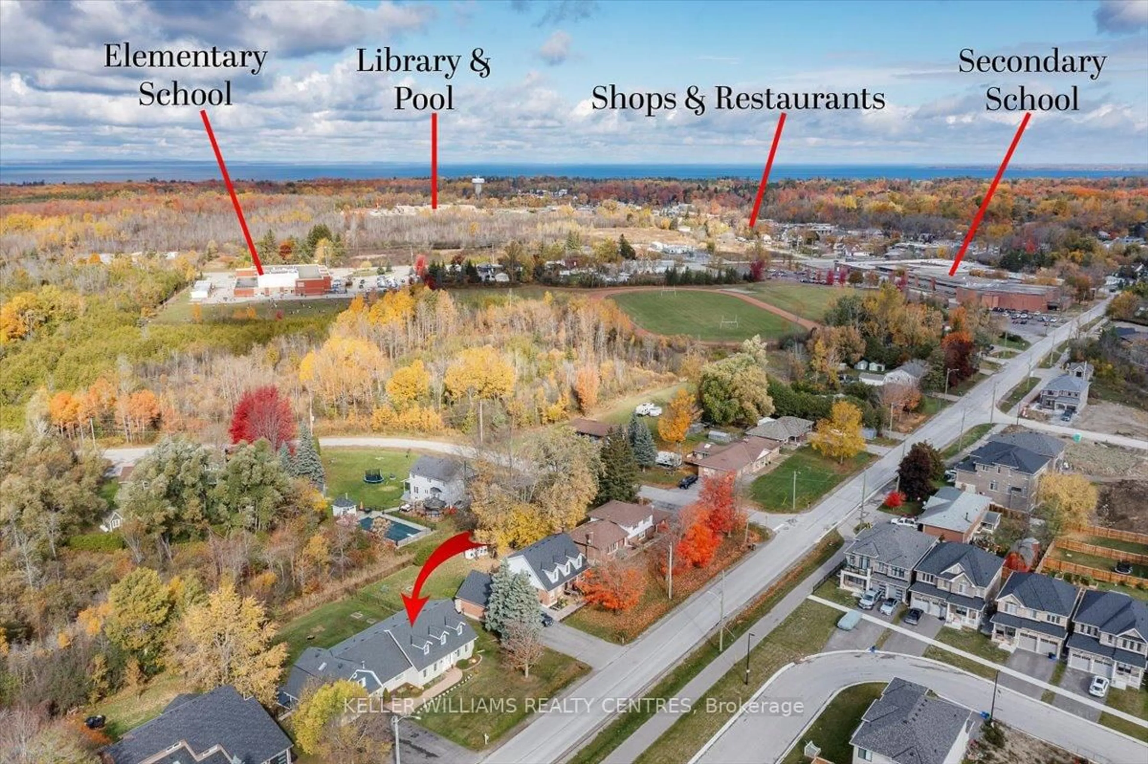 A pic from outside/outdoor area/front of a property/back of a property/a pic from drone, city buildings view from balcony for 75 Catering Rd, Georgina Ontario L0E 1R0
