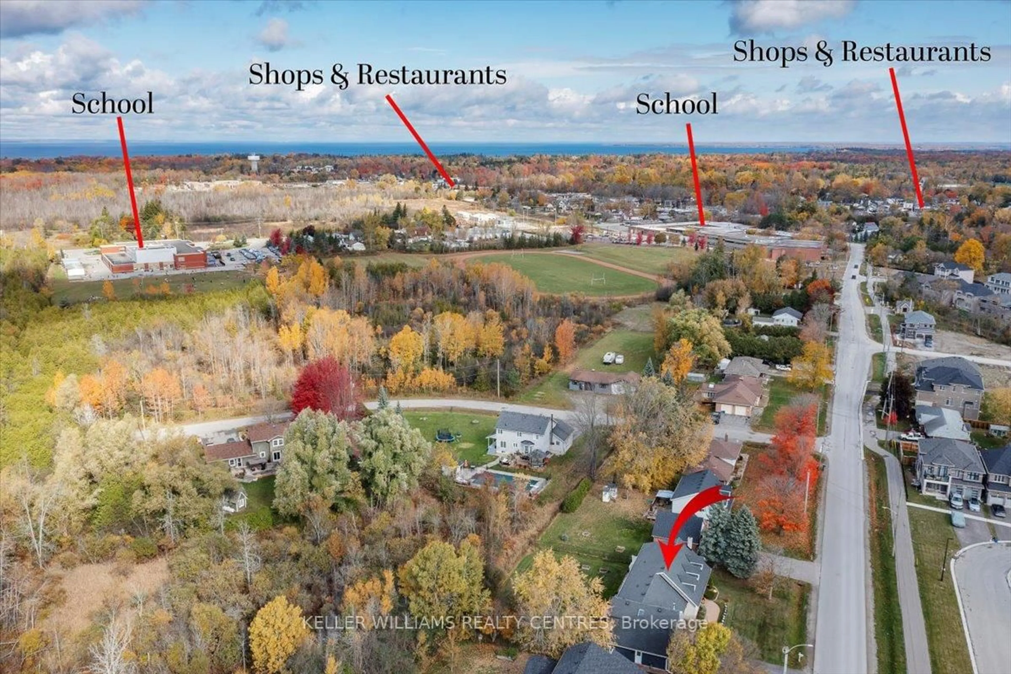 A pic from outside/outdoor area/front of a property/back of a property/a pic from drone, street for 75 Catering Rd, Georgina Ontario L0E 1R0