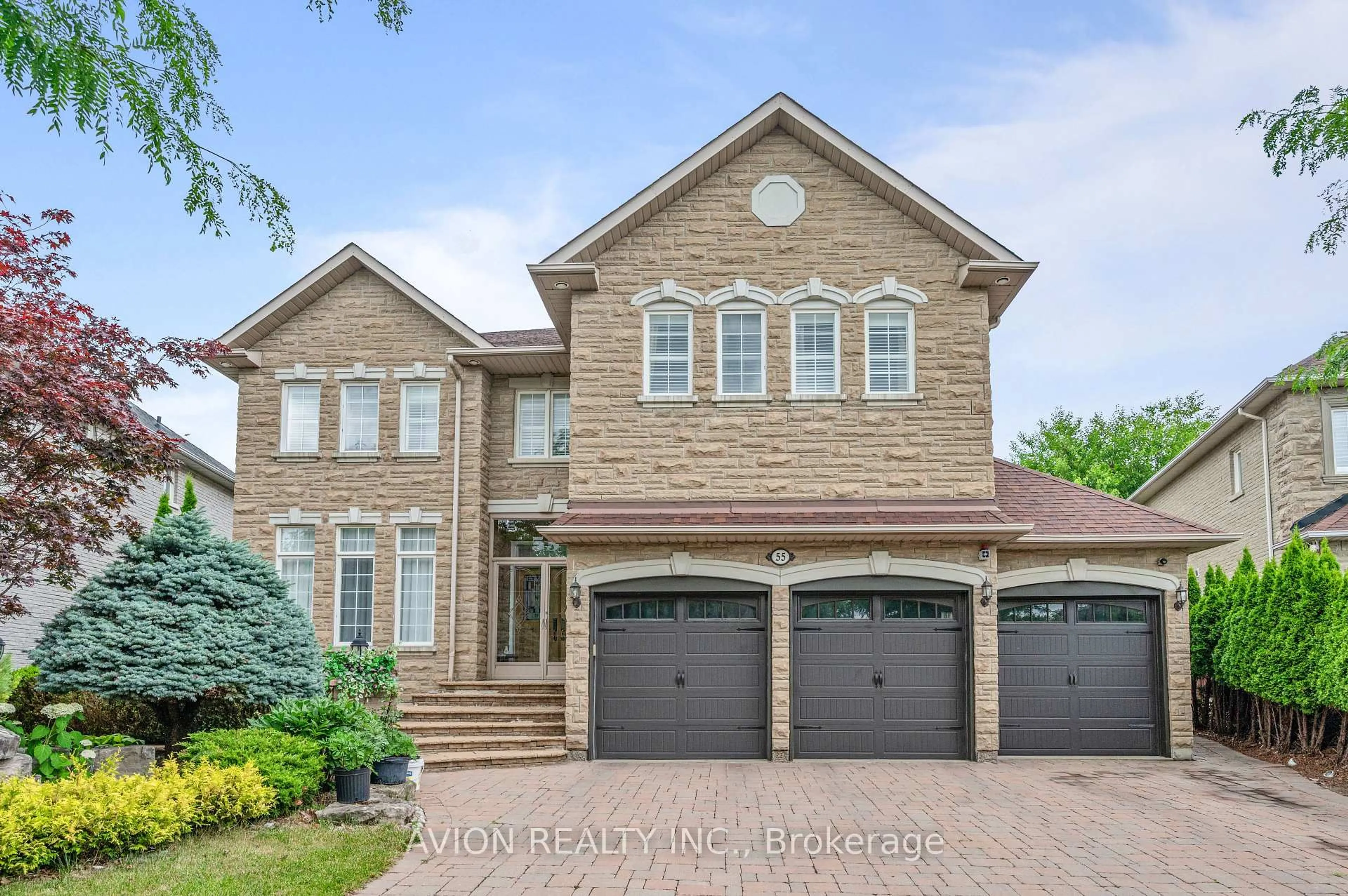 Home with brick exterior material, street for 55 Frybrook Cres, Richmond Hill Ontario L4B 4B9