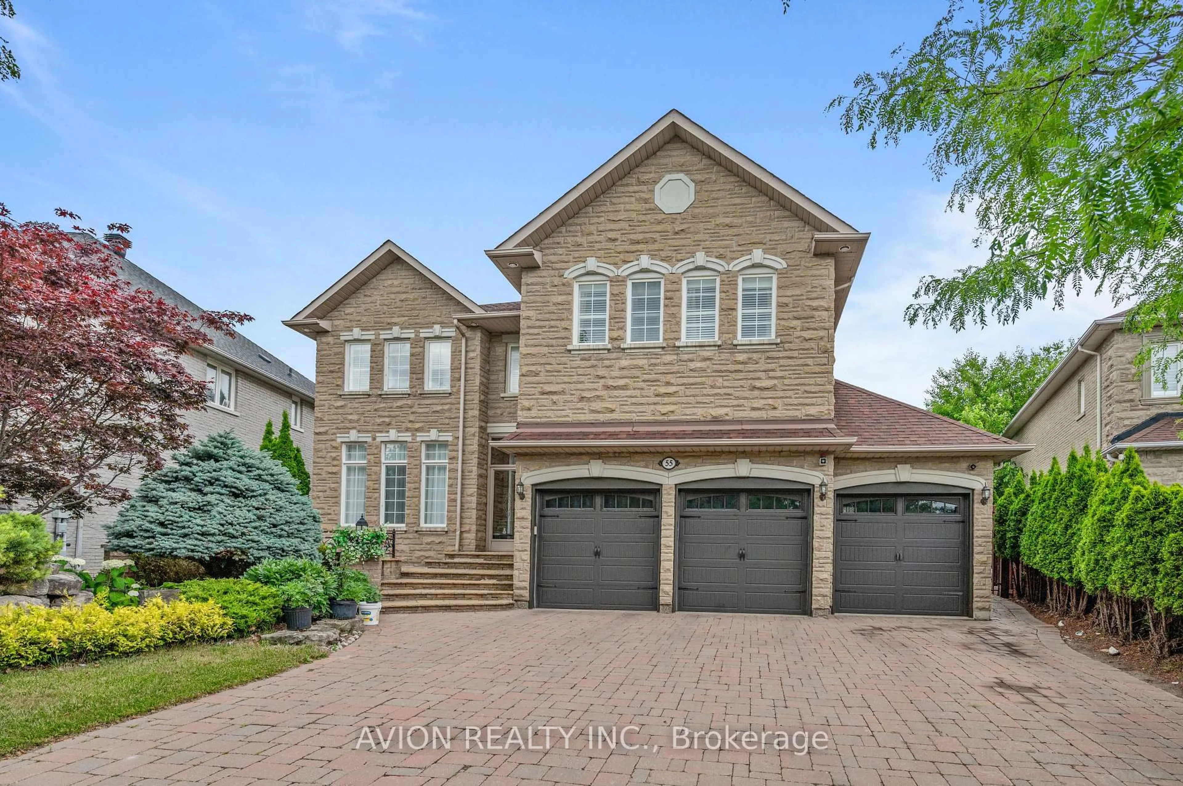 Home with brick exterior material, street for 55 Frybrook Cres, Richmond Hill Ontario L4B 4B9