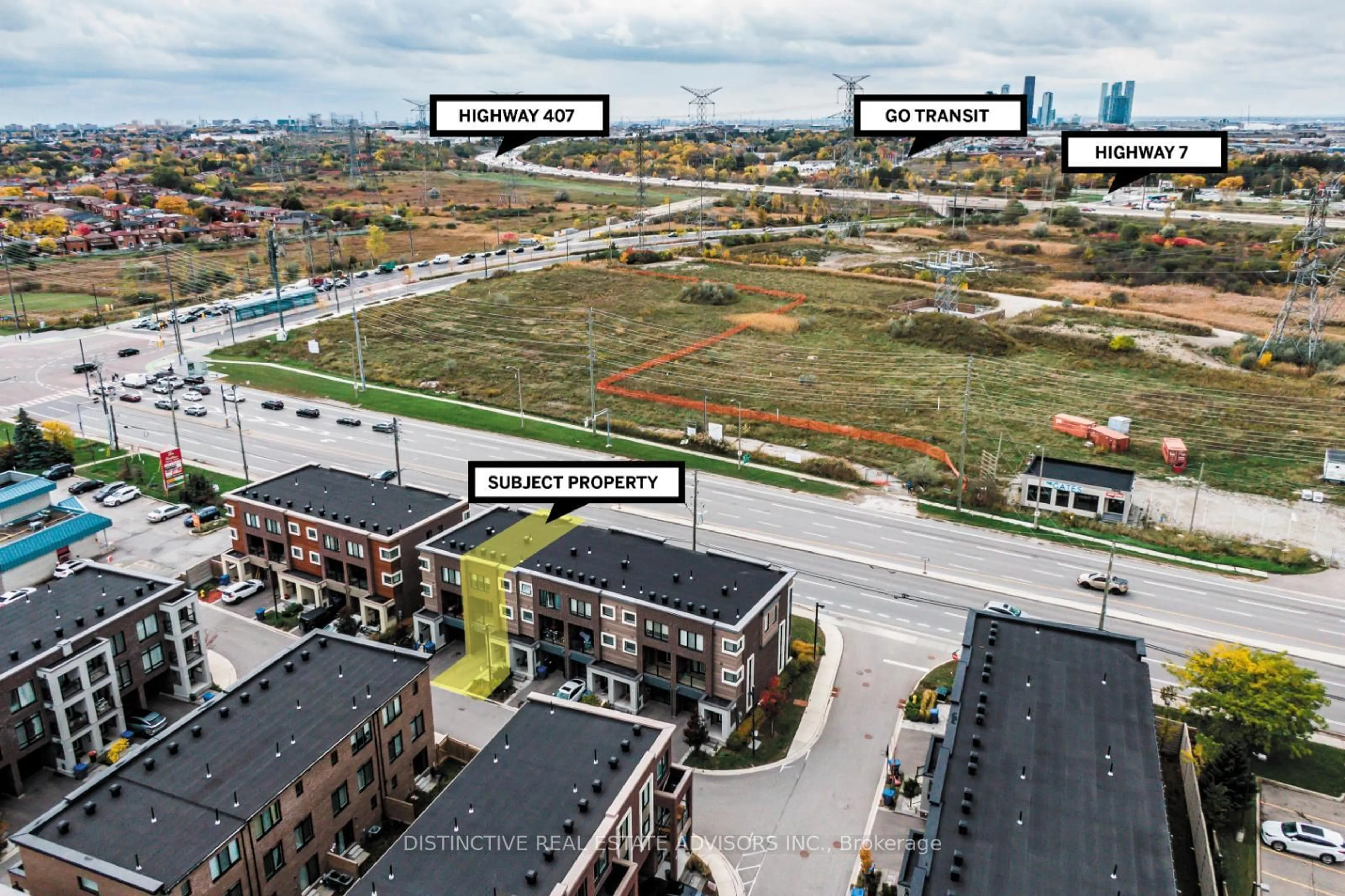 A pic from outside/outdoor area/front of a property/back of a property/a pic from drone, city buildings view from balcony for 190 Moneypenny Pl, Vaughan Ontario L4J 0K9