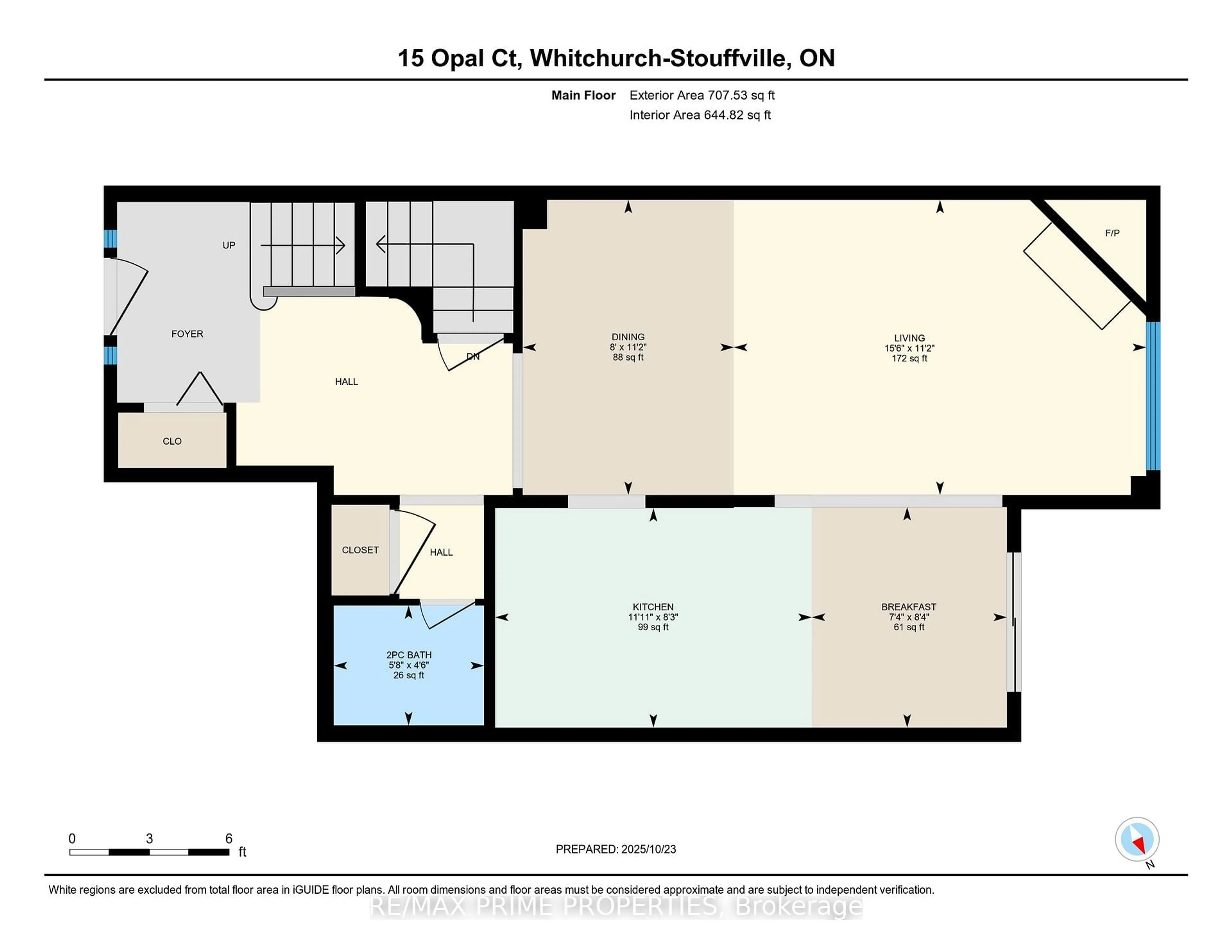Floor plan for 15 Opal Crt, Whitchurch-Stouffville Ontario L4A 8C2
