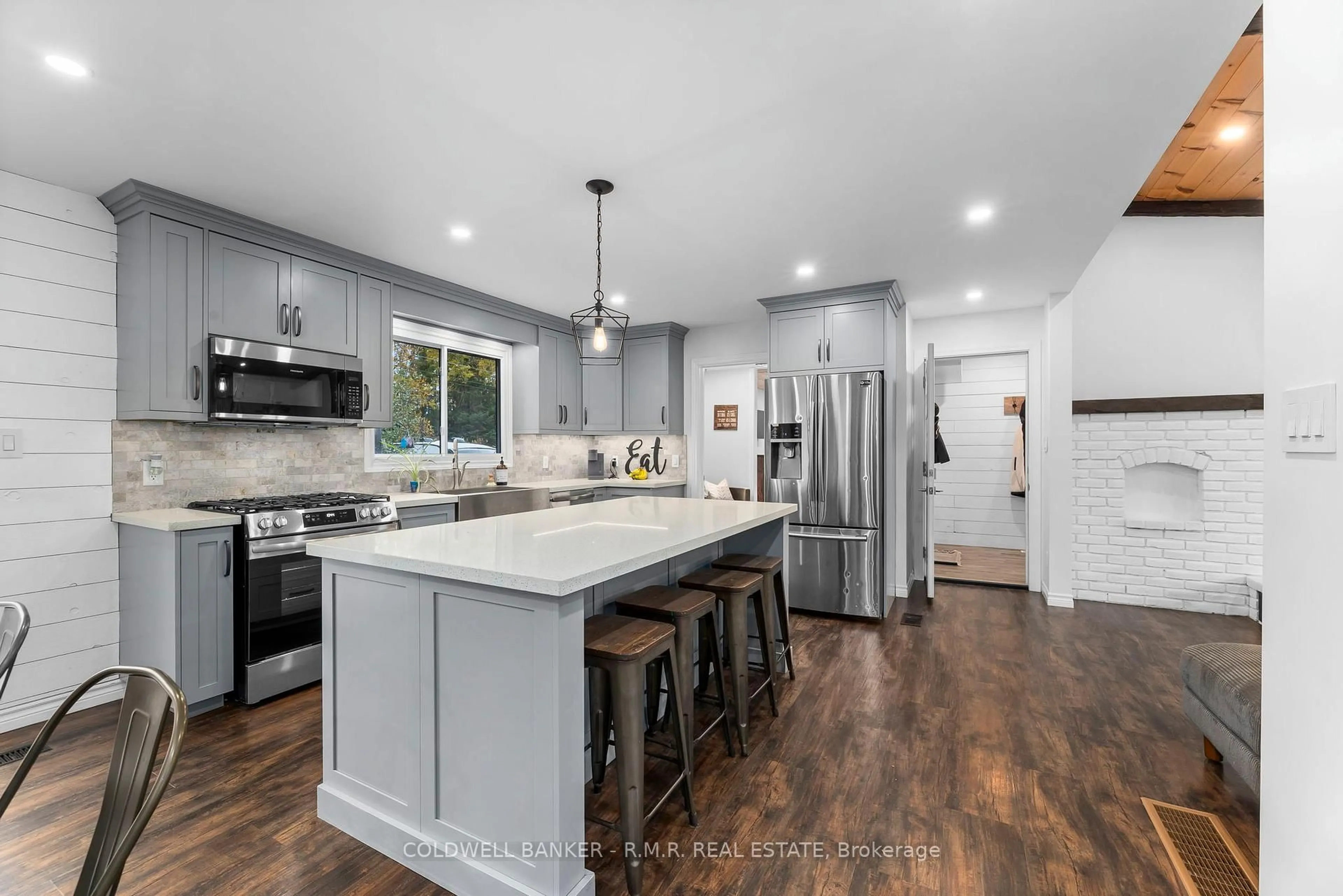 Open concept kitchen, ceramic/tile floor for 12885 Hwy 12, Brock Ontario L0C 1H0